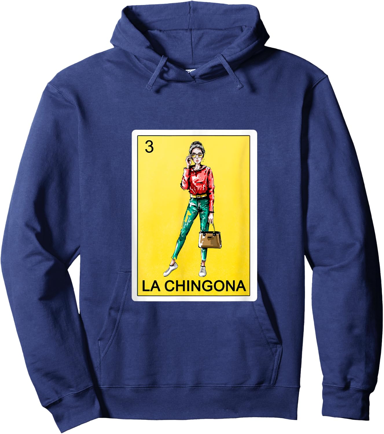 Spanish-Mexican Bingo Funny Gifts - La Chingona Hoodie - Hoodie | Navy