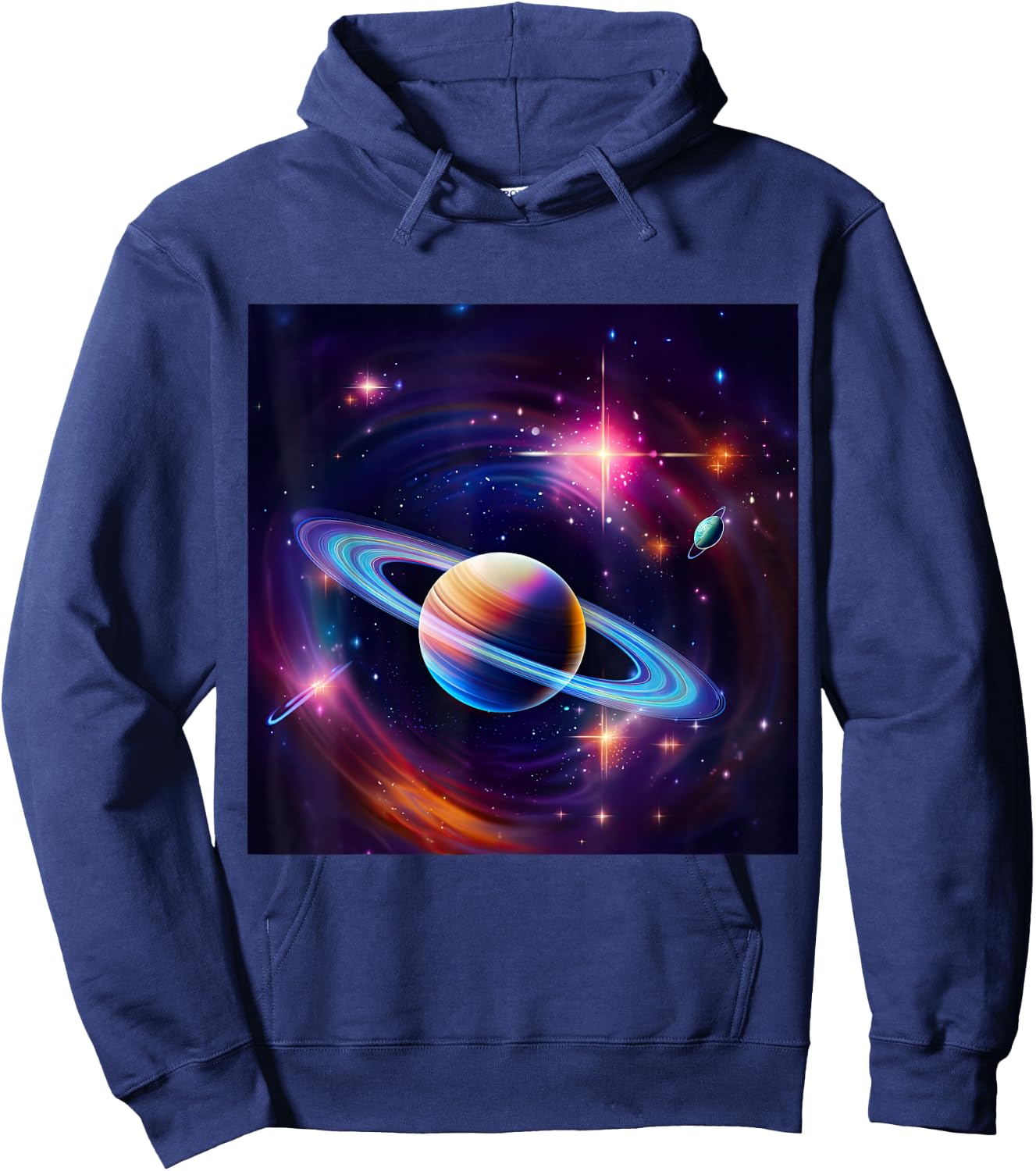 Saturn Planet Galaxy Nebula Space Hoodie - Hoodie | Navy