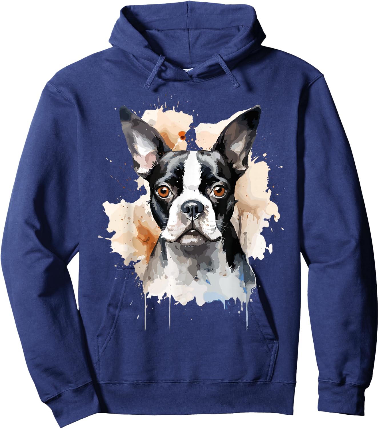 Boston Terrier Lovers Design Pop Art Boston Terrier Dog Hoodie - Hoodie | Navy