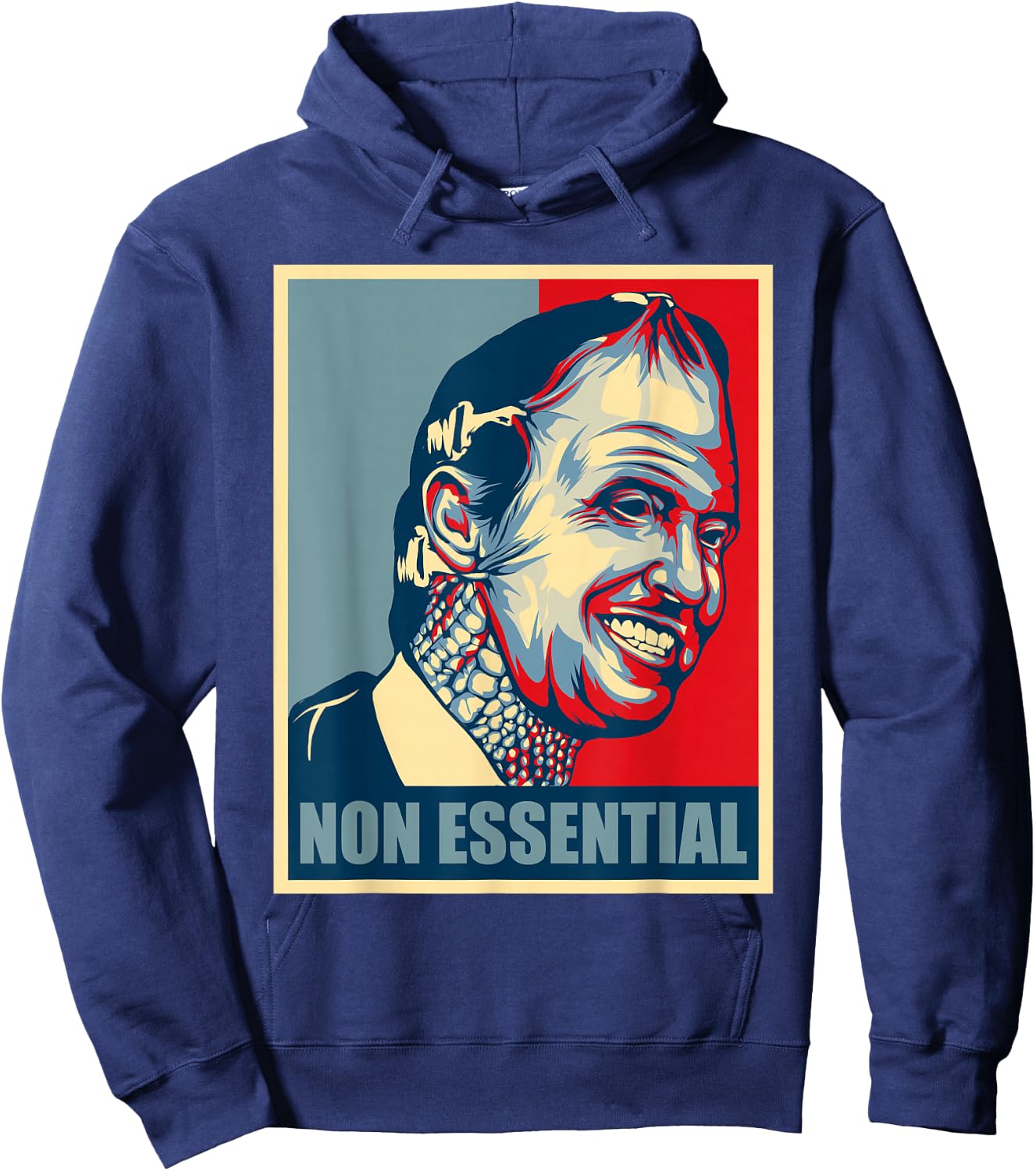 Funny Meme Anti Gavin Newsom Non Essential Lizard man Hoodie - Hoodie | Navy