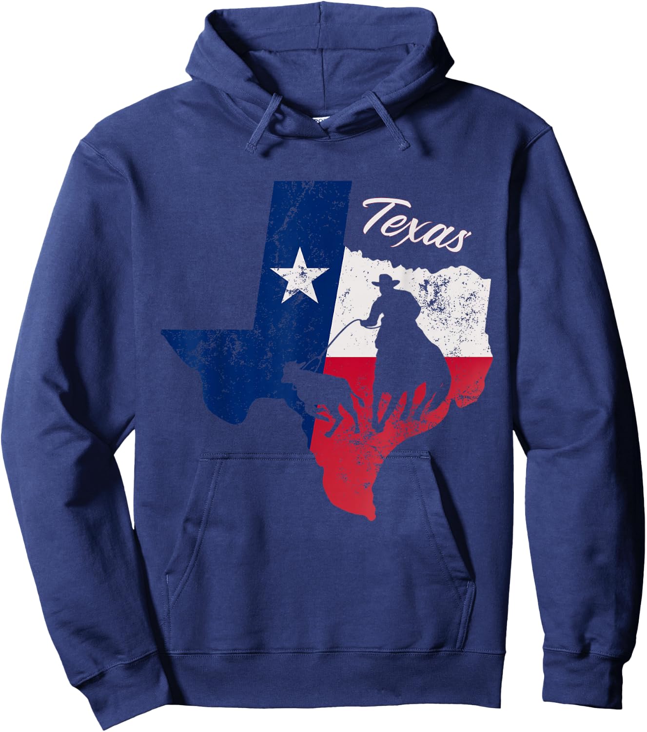 State of Texas Flag Map Distressed - Native Texan TX Classic Hoodie - Hoodie | Navy