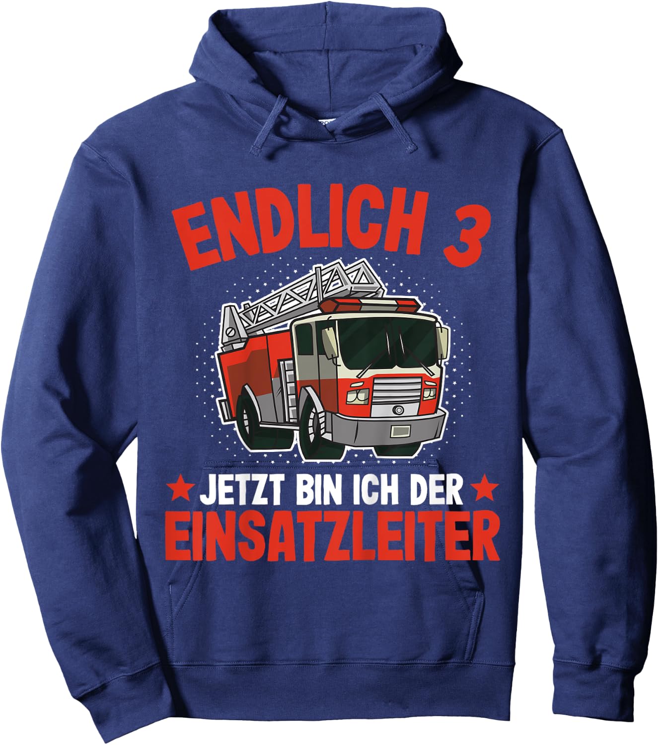 Children's Fire Brigade 3 Years 3rd Birthday Boy Fire Brigade , black Hoodie - Hoodie | Navy