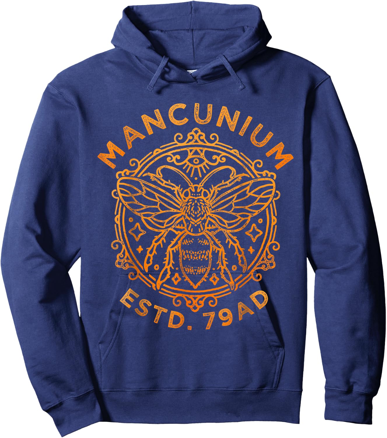 Mancunium 79AD, Manchester England, Worker Bee, Mancunian Hoodie - Hoodie | Navy