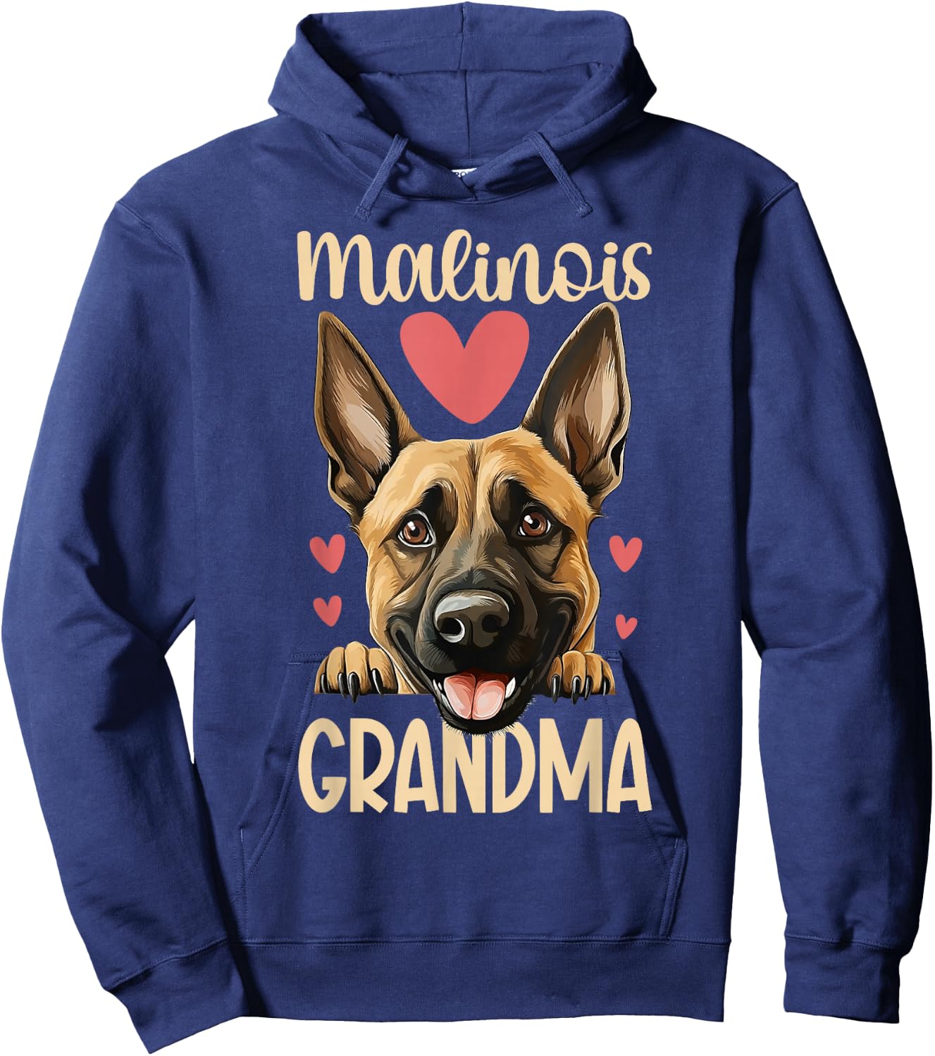 Malinois Grandma Of A Belgian Malinois Grandmother Hoodie - Hoodie | Navy