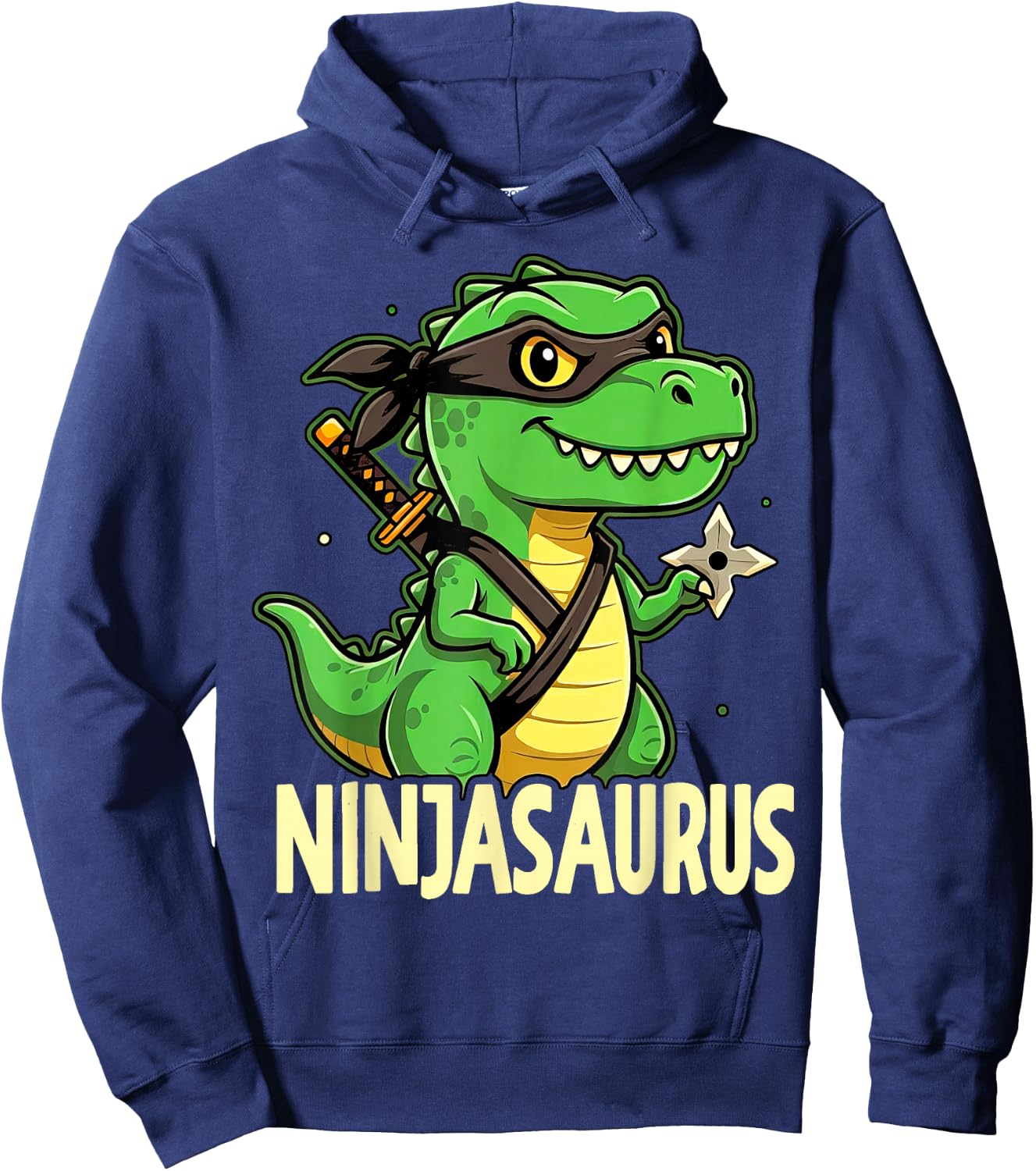 Funny Dinosaur Karate Ninja Martial Arts Funny Boys Kids Hoodie - Hoodie | Navy
