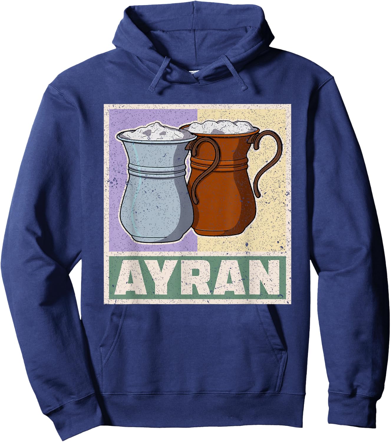 Ayran Turkey food national souvenir yogurt drink cuisine Hoodie - Hoodie | Navy