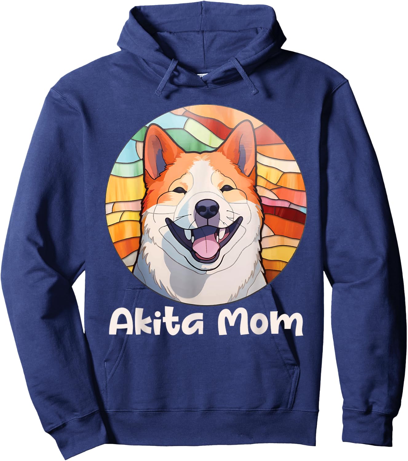 Akita Mom - Vintage Mother's Day Dog Lover Pet Trainer Women Kids Hoodie - Hoodie | Navy