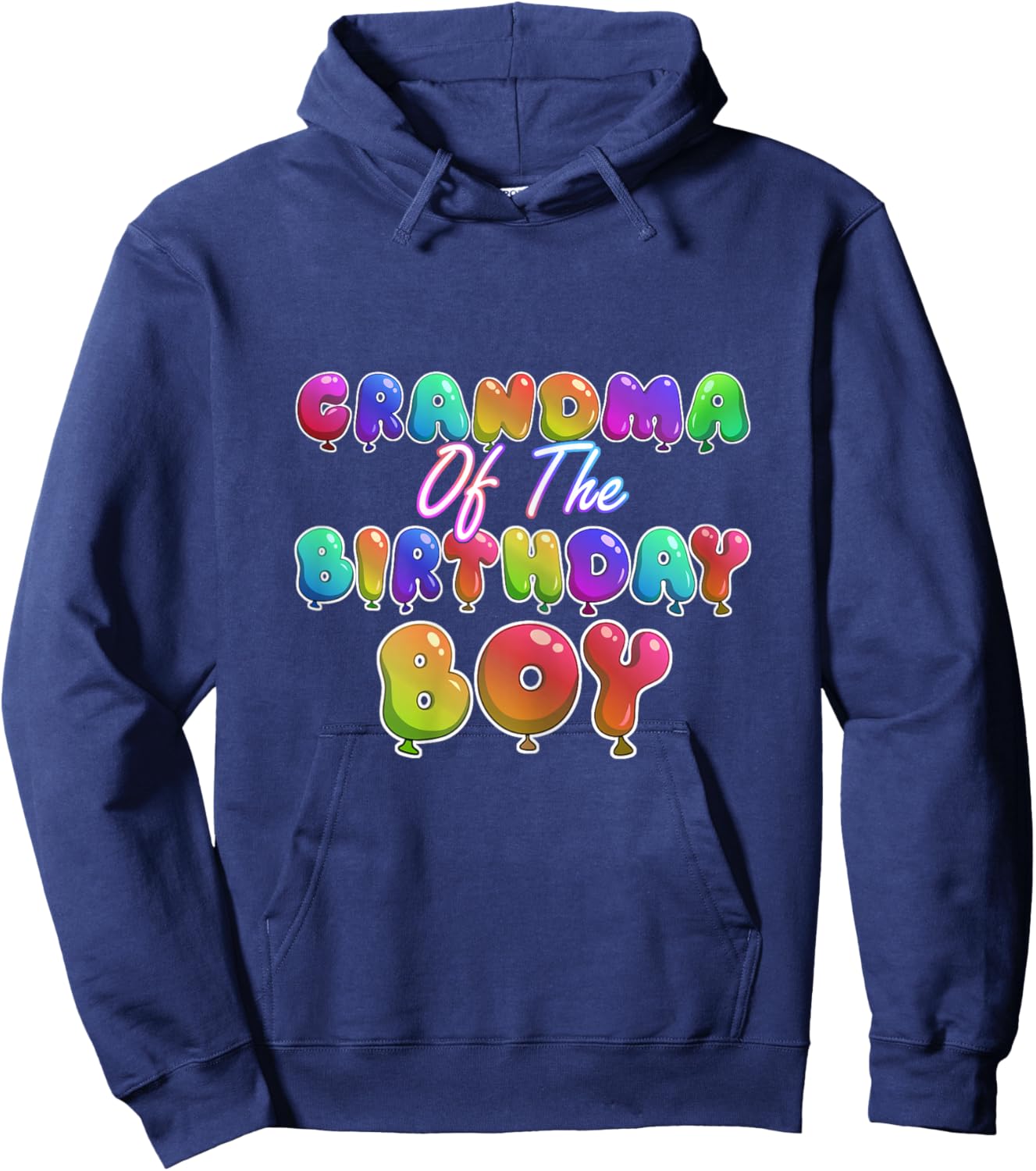 Grandma Of The Birthday Boy Balloon Boys Party Hoodie - Hoodie | Navy