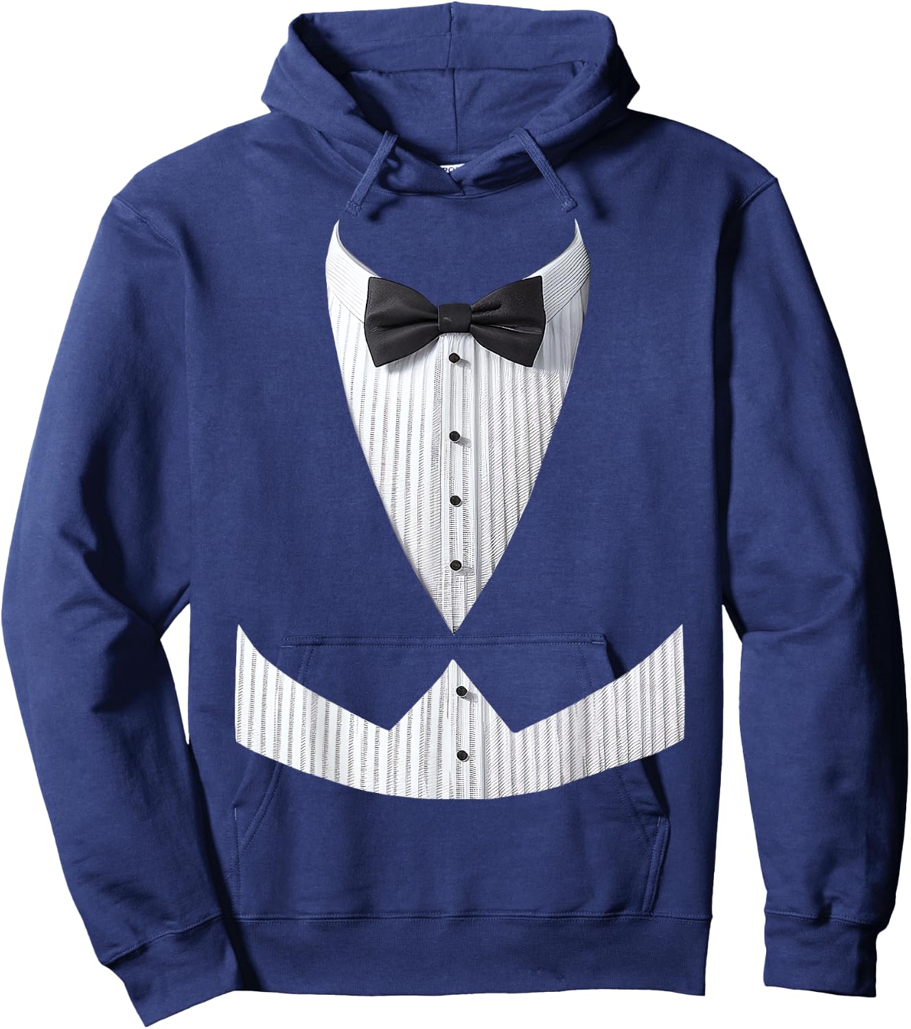 Tuxedo, Costume, Frac, Bowtie, Vest, Fake Tuxedo , Black, S Hoodie - Hoodie | Navy