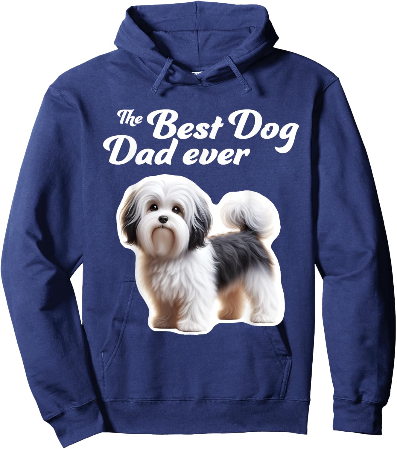 Best Dog Dad Ever - Havanese Hoodie - Hoodie | Navy