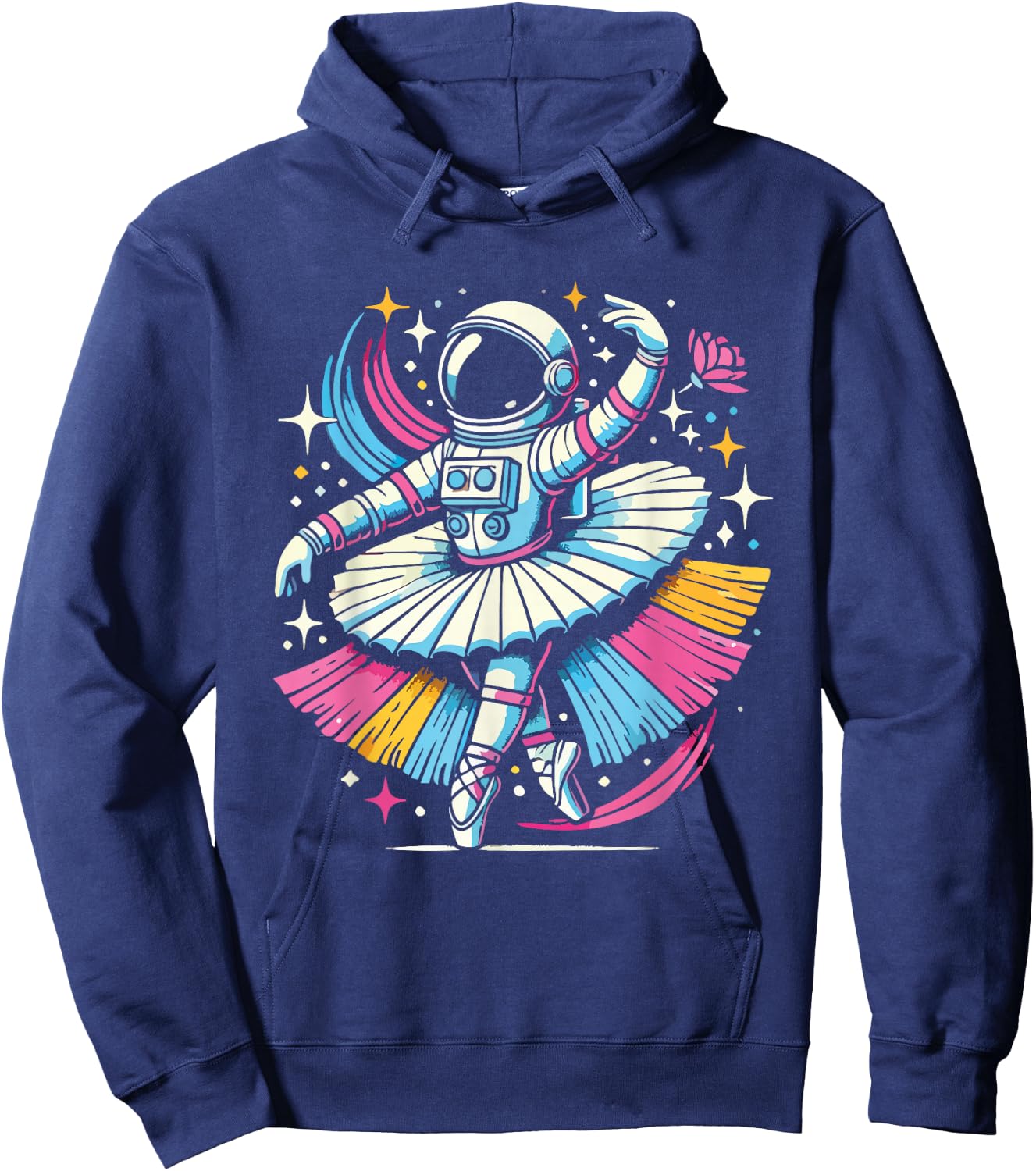 Astronaut Ballerina Cosmic Dance Stars Universe Funny Hoodie - Hoodie | Navy