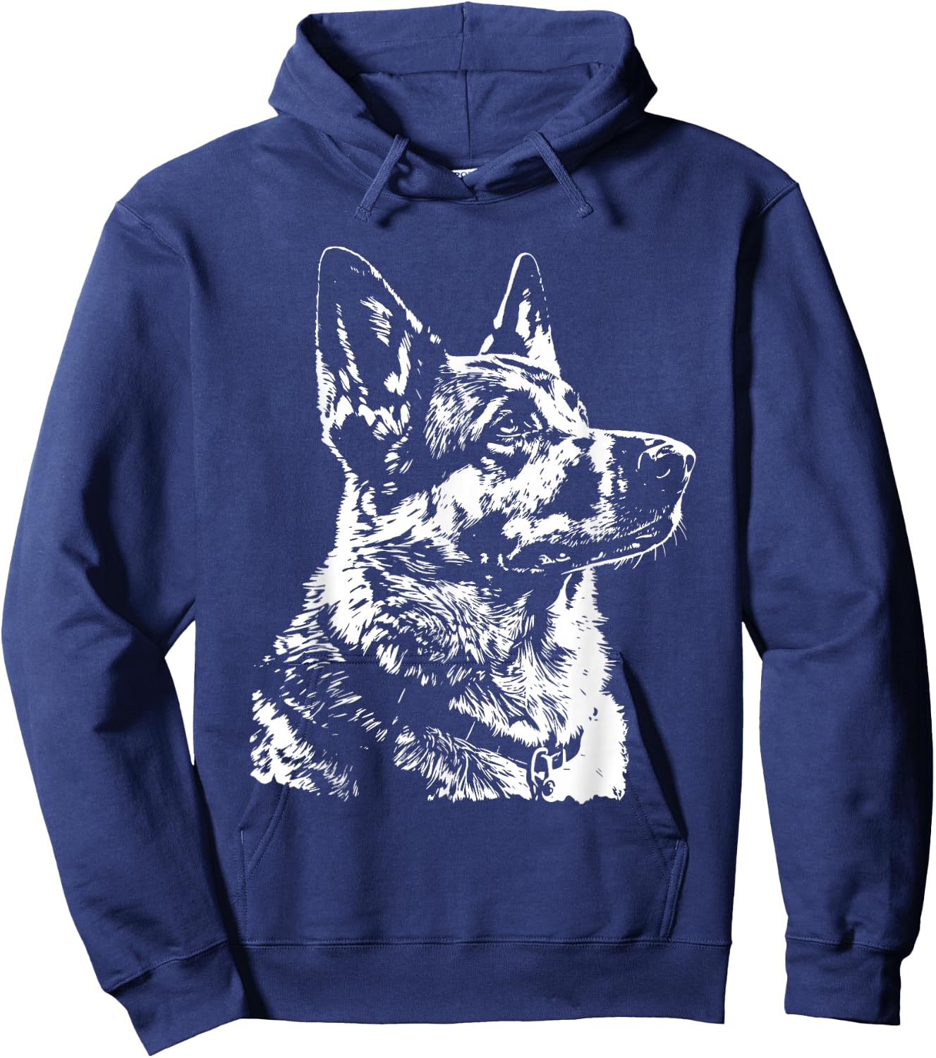 German Shepherd Drawing Shepherd Picture German Shepherd Hoodie - Hoodie | Navy