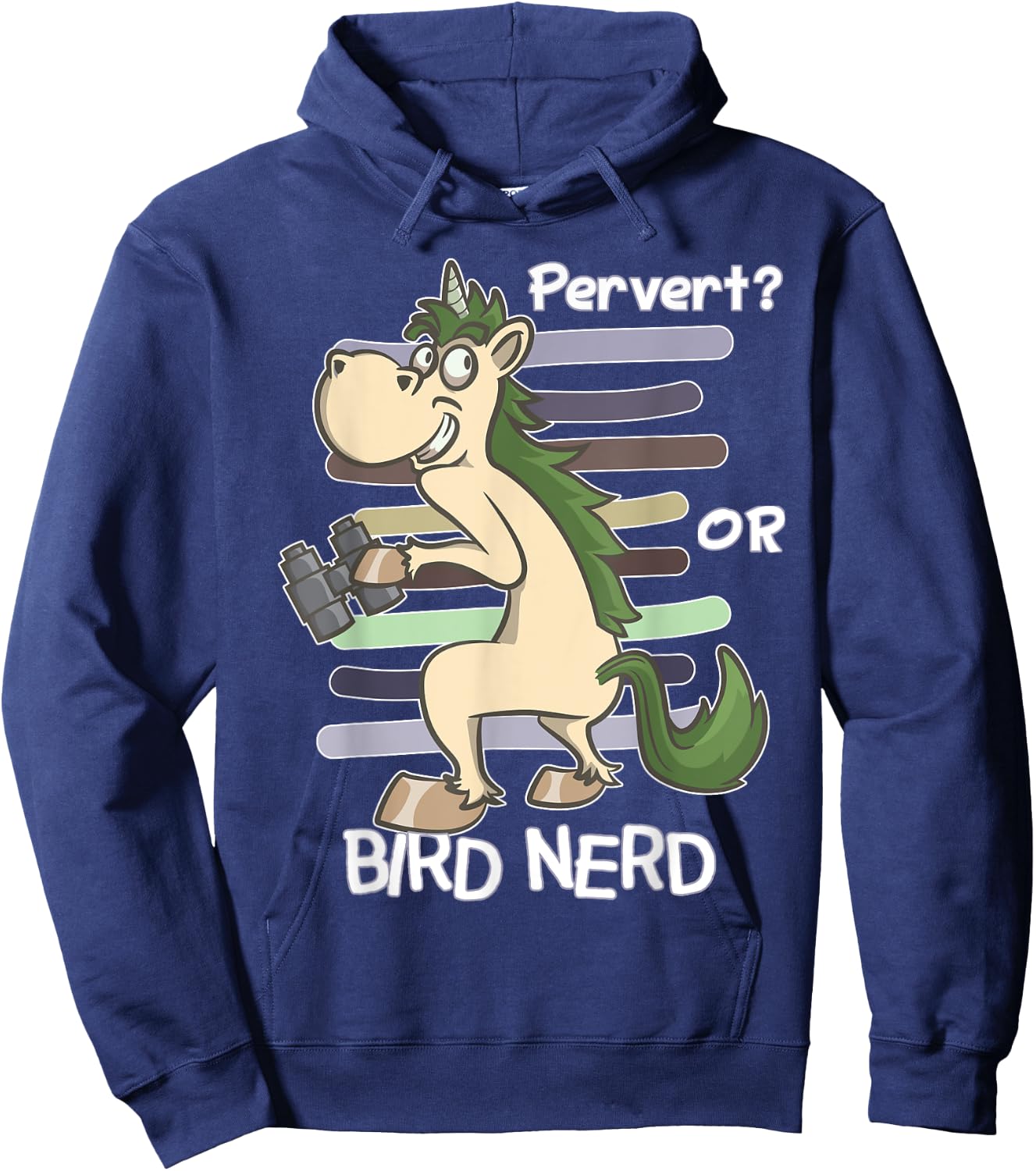 Bird Watching Quote | Pervert Or Bird Nerd Funny Gift Hoodie - Hoodie | Navy