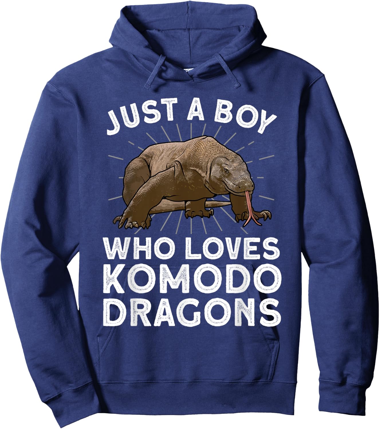 Funny Komodo Dragon Design For Boys Men Dragon Lizard Lovers Hoodie - Hoodie | Navy