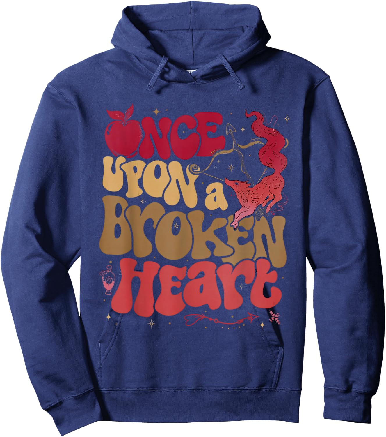 Once Upon A Broken Heart Romance The Archer And The Fox Hoodie - Hoodie | Navy