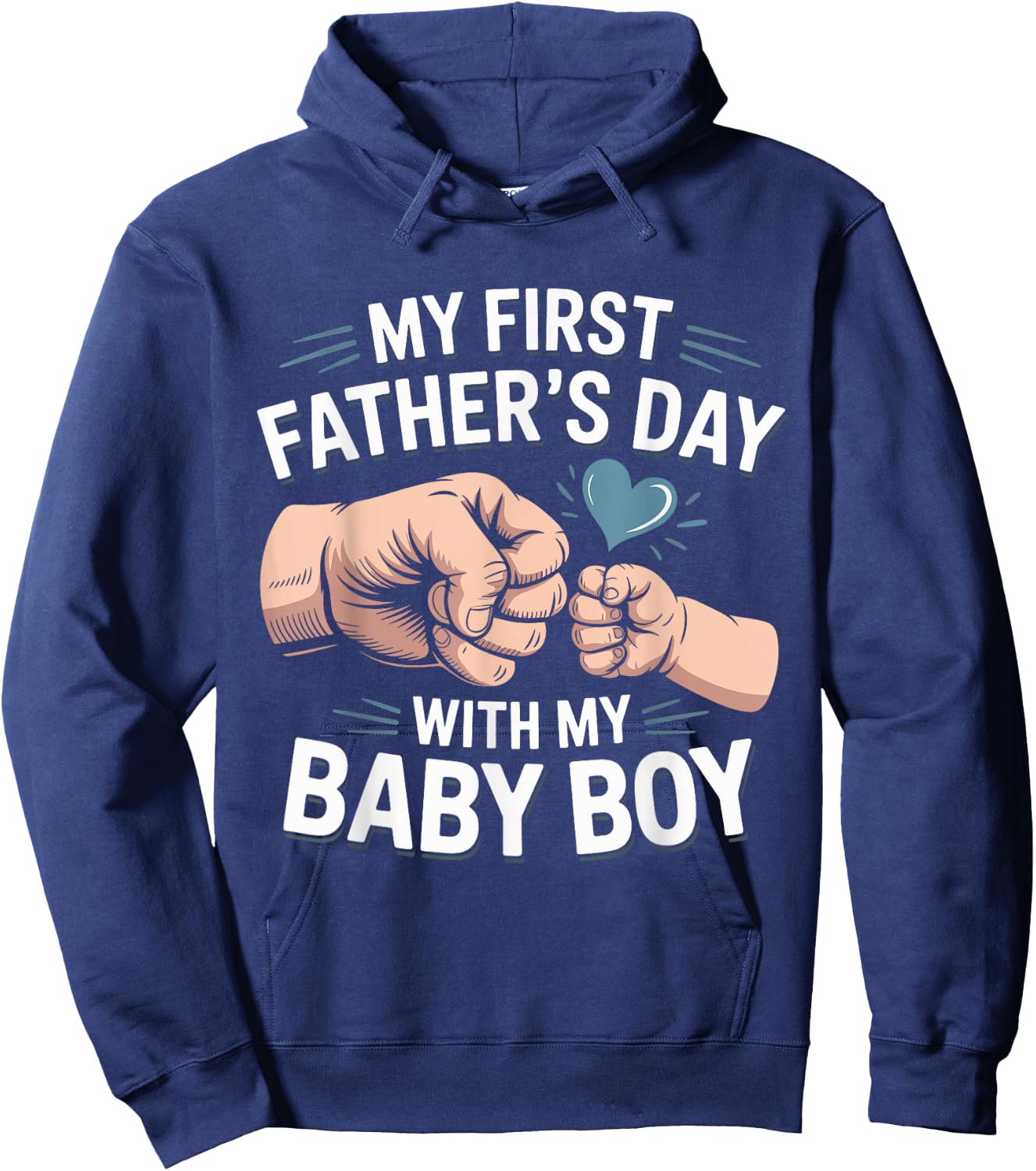 Mein erster Vatertag Baby Junge Erstes Mal Papa Neugeborener Sohn Hoodie - Hoodie | Navy
