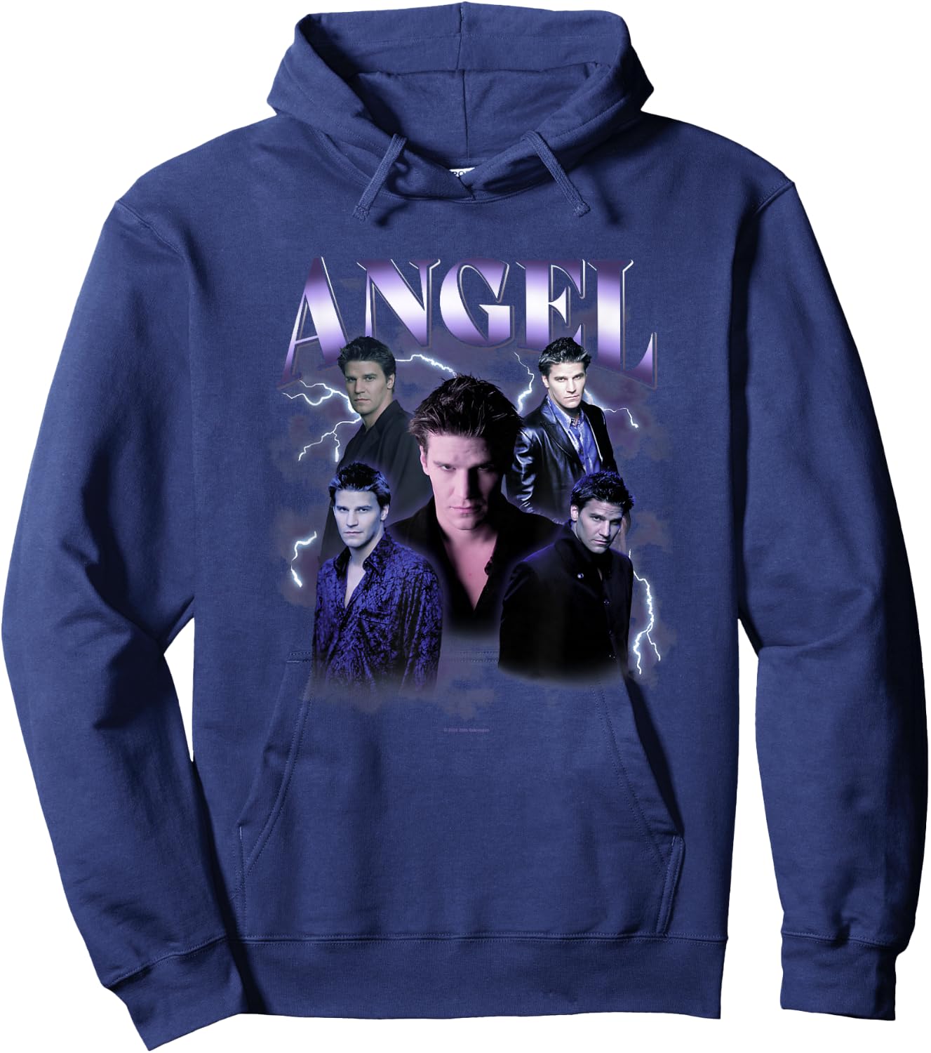 Buffy The Vampire Slayer Iconic Angel 90's Collage Poster , Black, S Hoodie - Hoodie | Navy