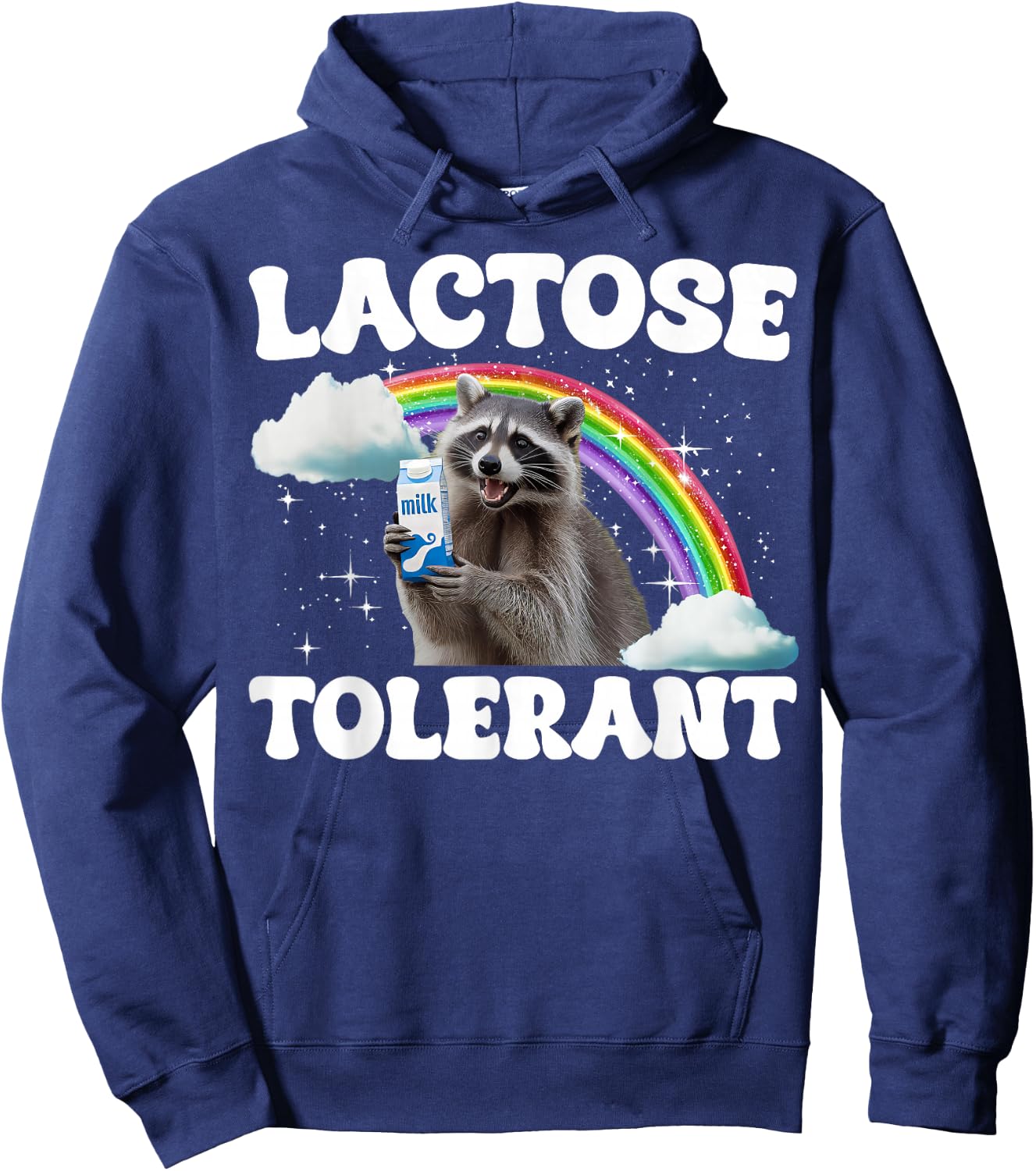Lactose Tolerant Raton Laveur Intolérant Au Lactose Hoodie - Hoodie | Navy