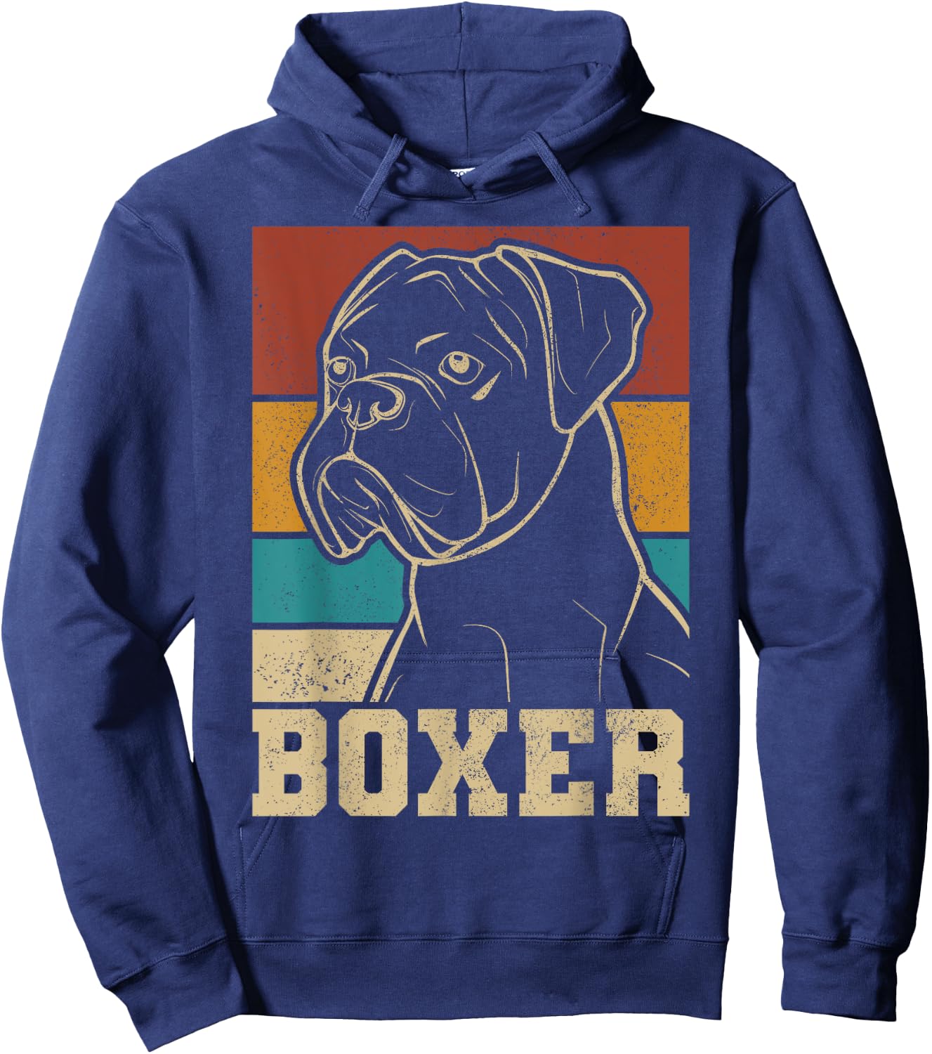 Dog Lover Dog Owner Retro Pet Animal Outfit Vintage Boxer Hoodie - Hoodie | Navy