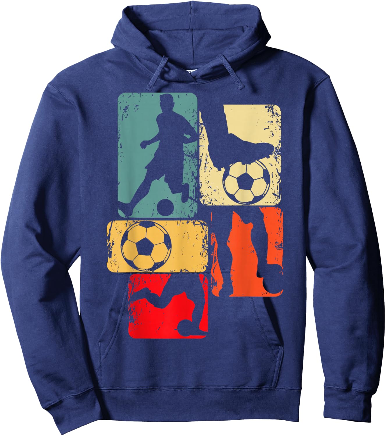 Football Player Boys Kids , black Hoodie - Hoodie | Navy