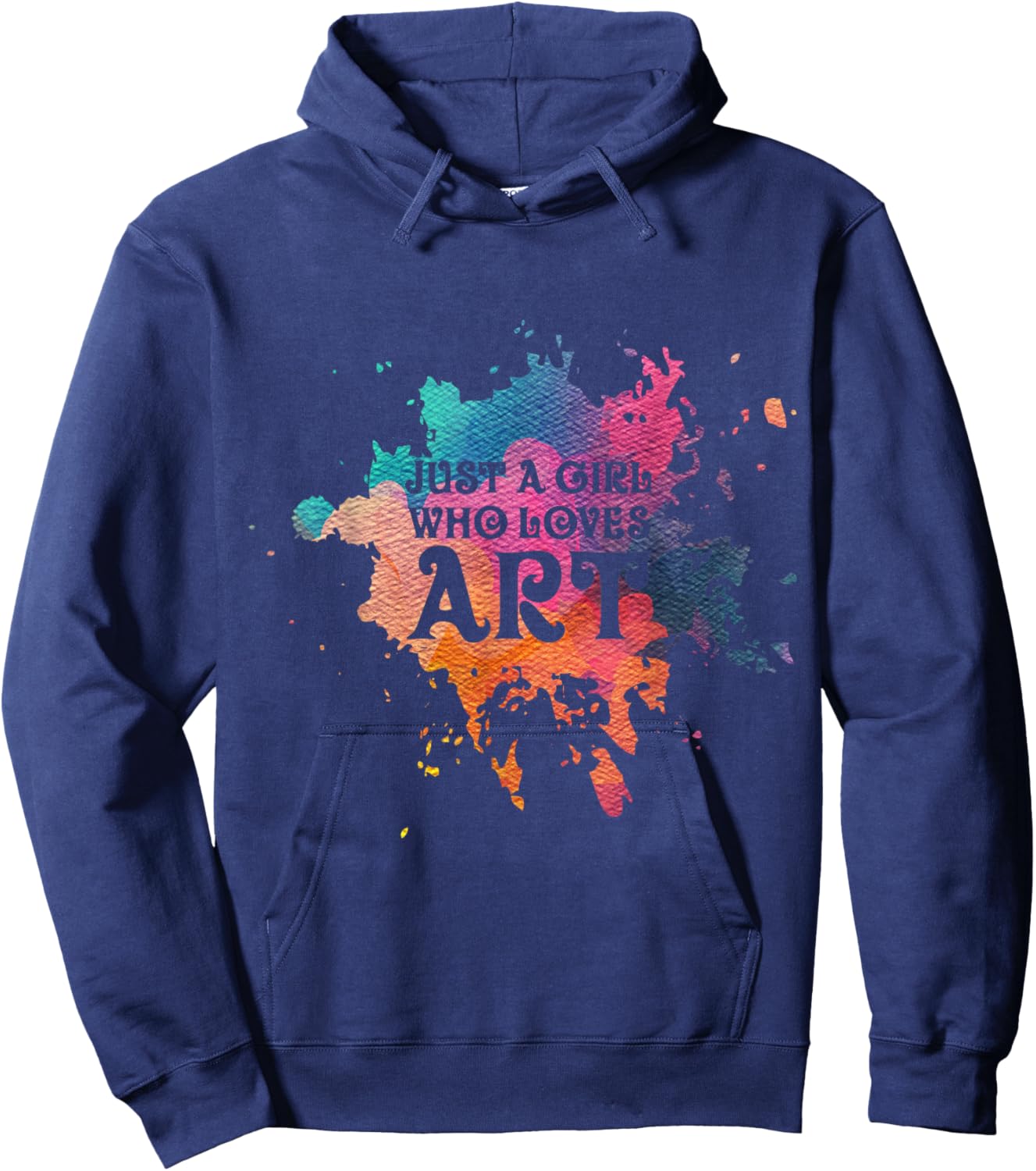 Just A Girl Who Loves Art - Artist Hoodie - Hoodie | Navy