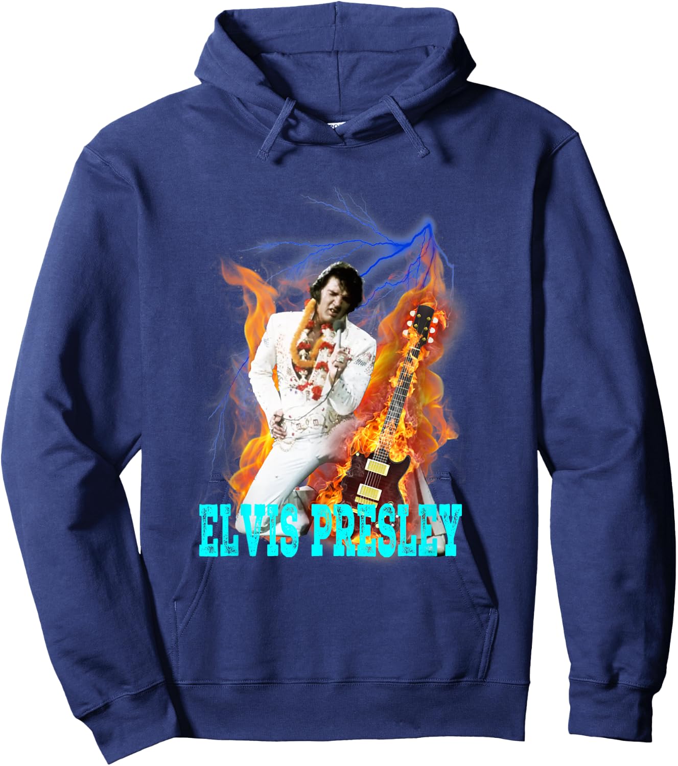 Elvis Presley_004 , black Hoodie - Hoodie | Navy