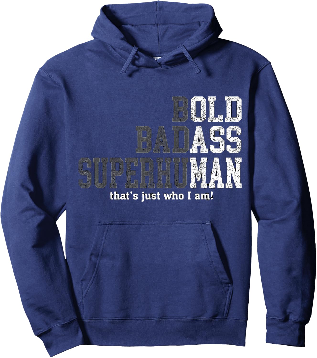 Funny Man Saying Gag Gift Birthday Husband Dad Fathers Day Hoodie - Hoodie | Navy