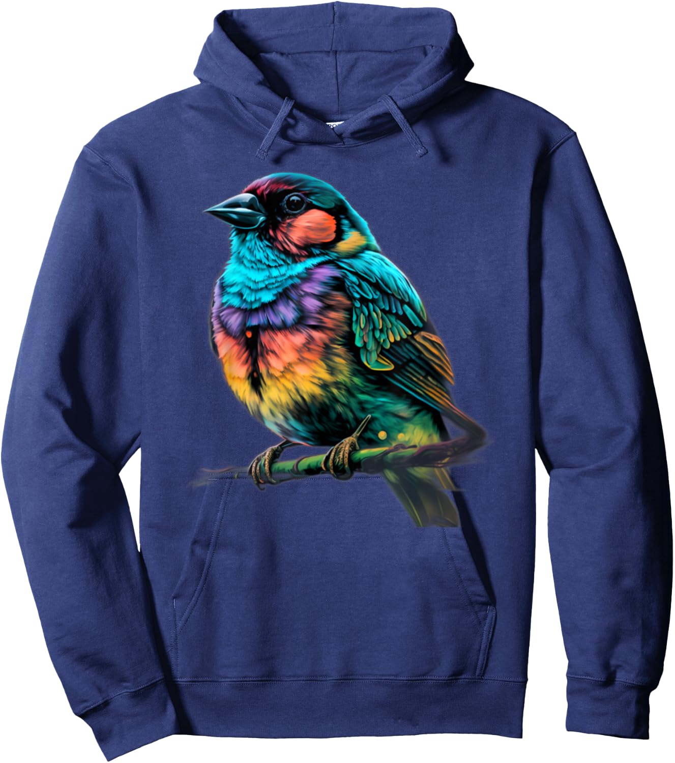Cute Garden Hummingbird Gifts Colorful Finch Hoodie - Hoodie | Navy
