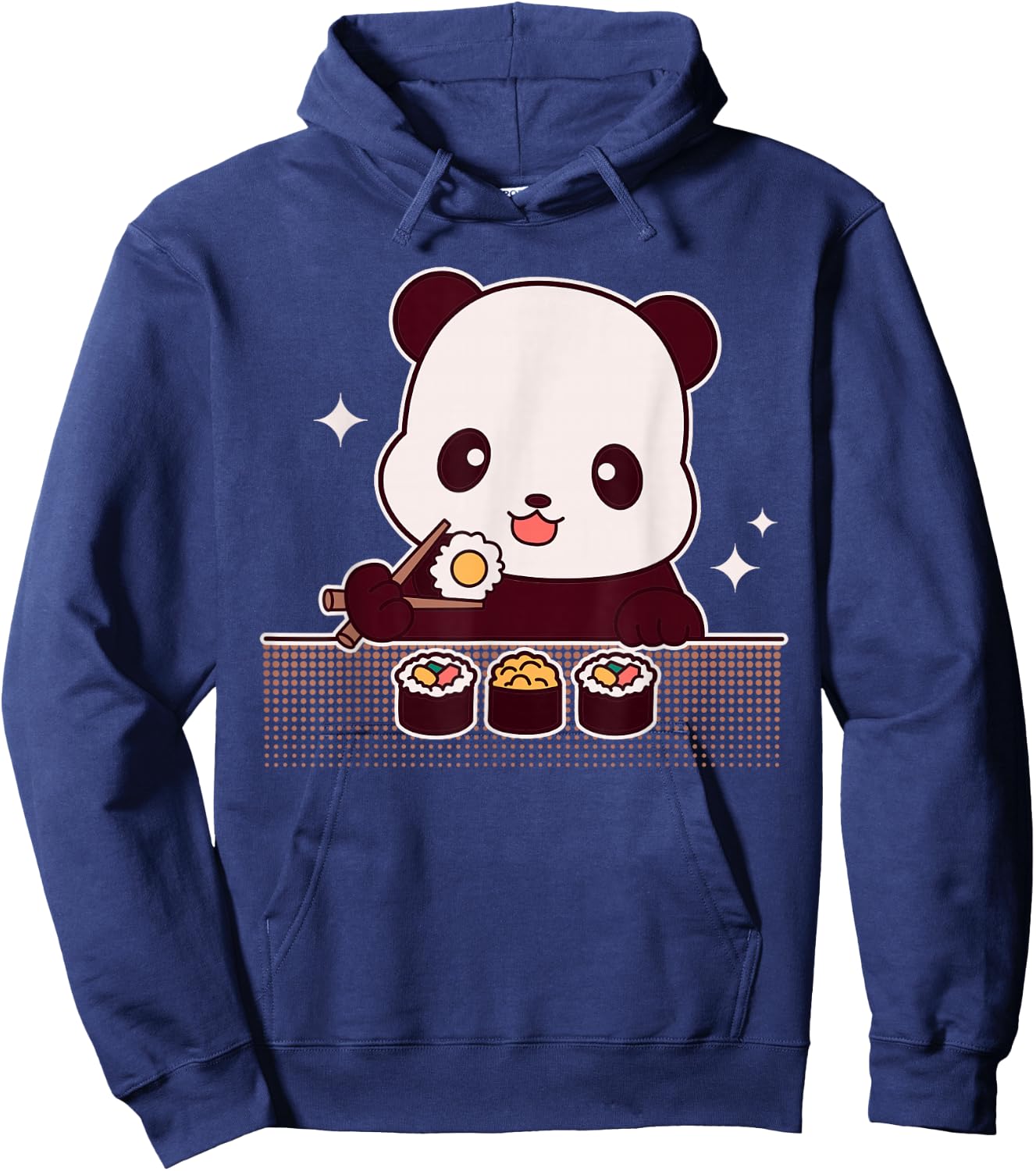 Panda Eating Sushi Cute Panda Bear Lovers Hoodie - Hoodie | Navy
