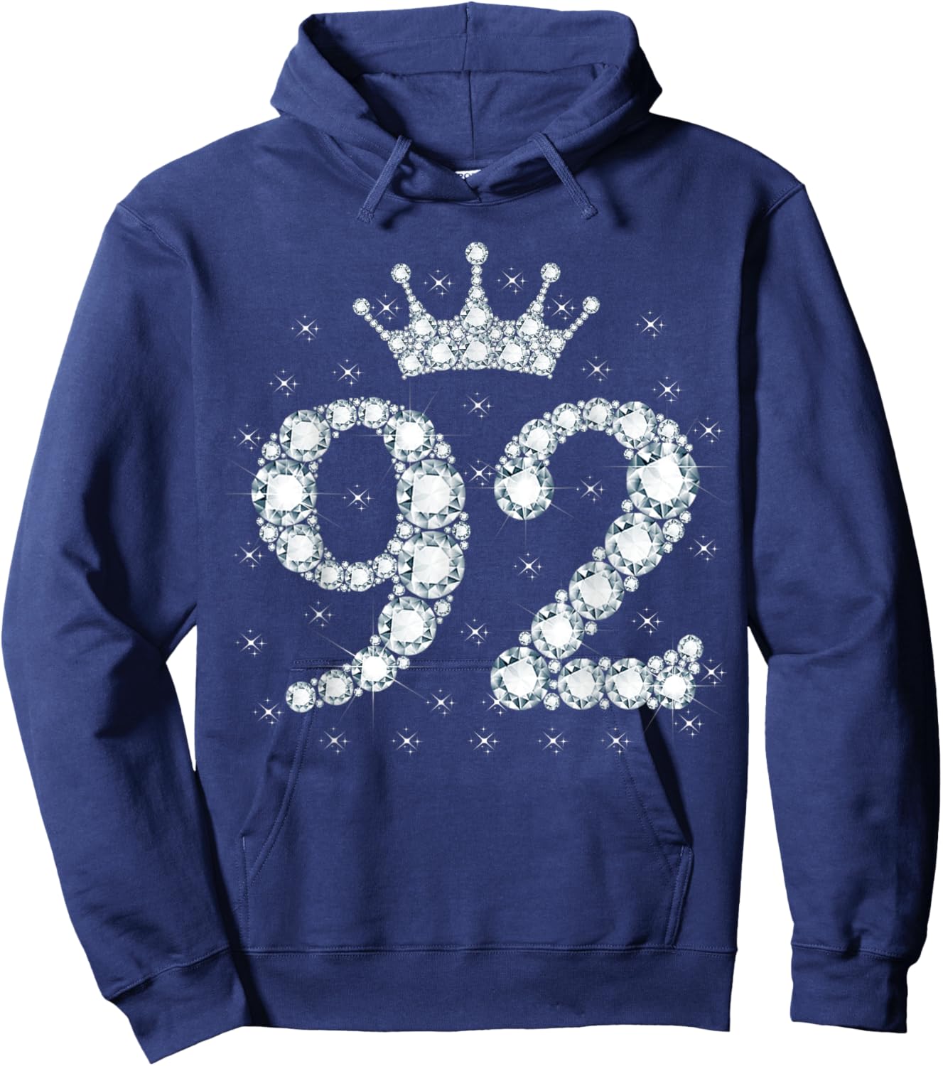 92 Crown 92 Years Old Happy 92nd Birthday Girl Women Hoodie - Hoodie | Navy