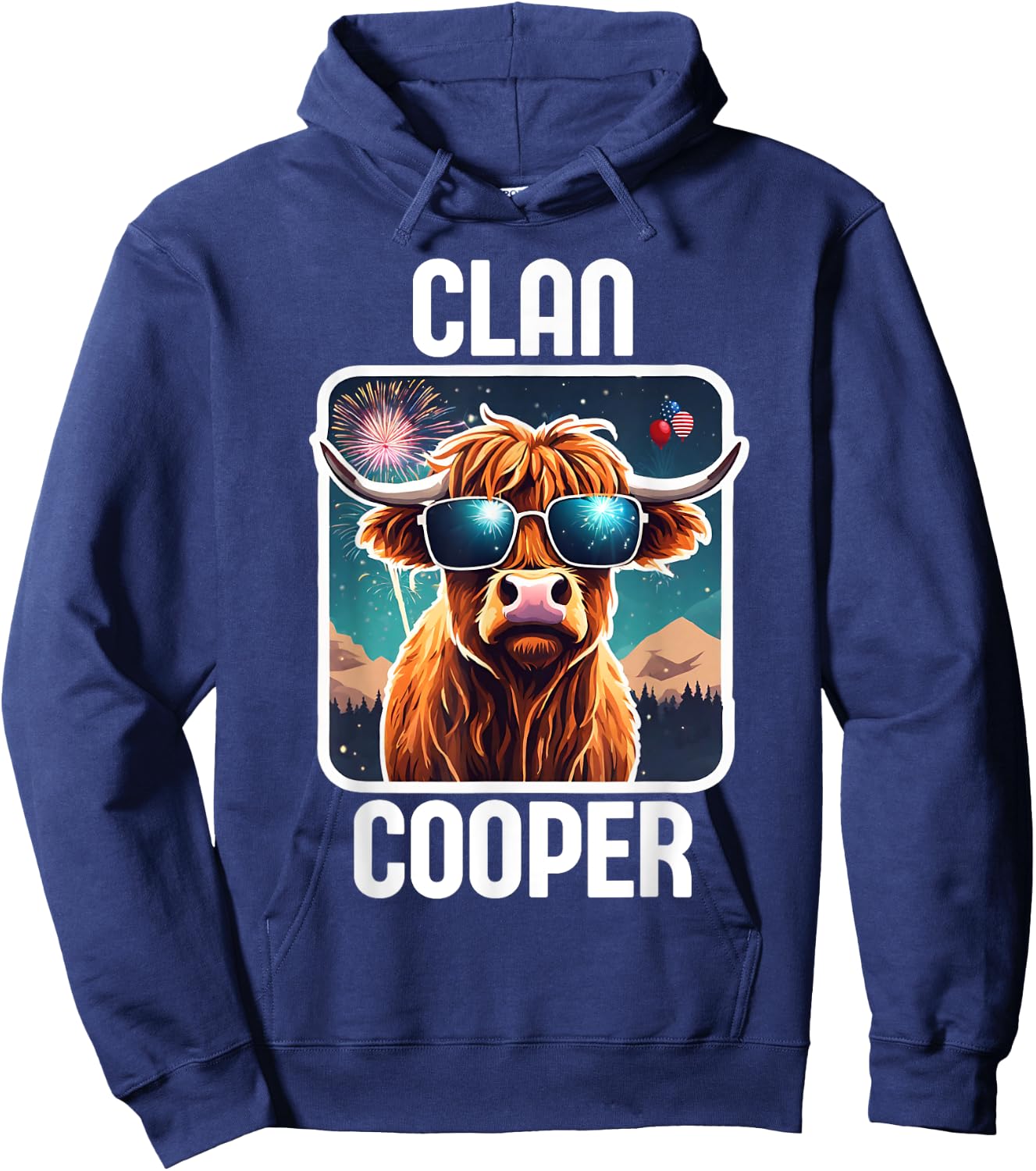 Cooper Clan 4th July Scottish Family Name USA Party Hoodie - Hoodie | Navy