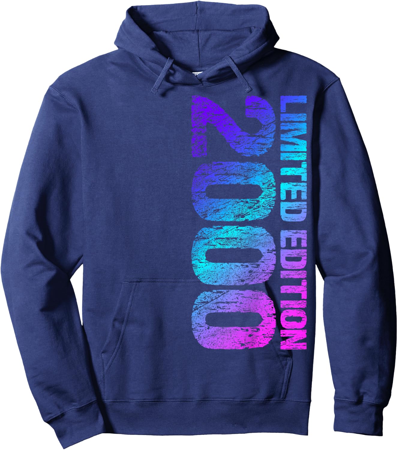 2000 Man Woman 25th Birthday Limited Edition 25 , black Hoodie - Hoodie | Navy