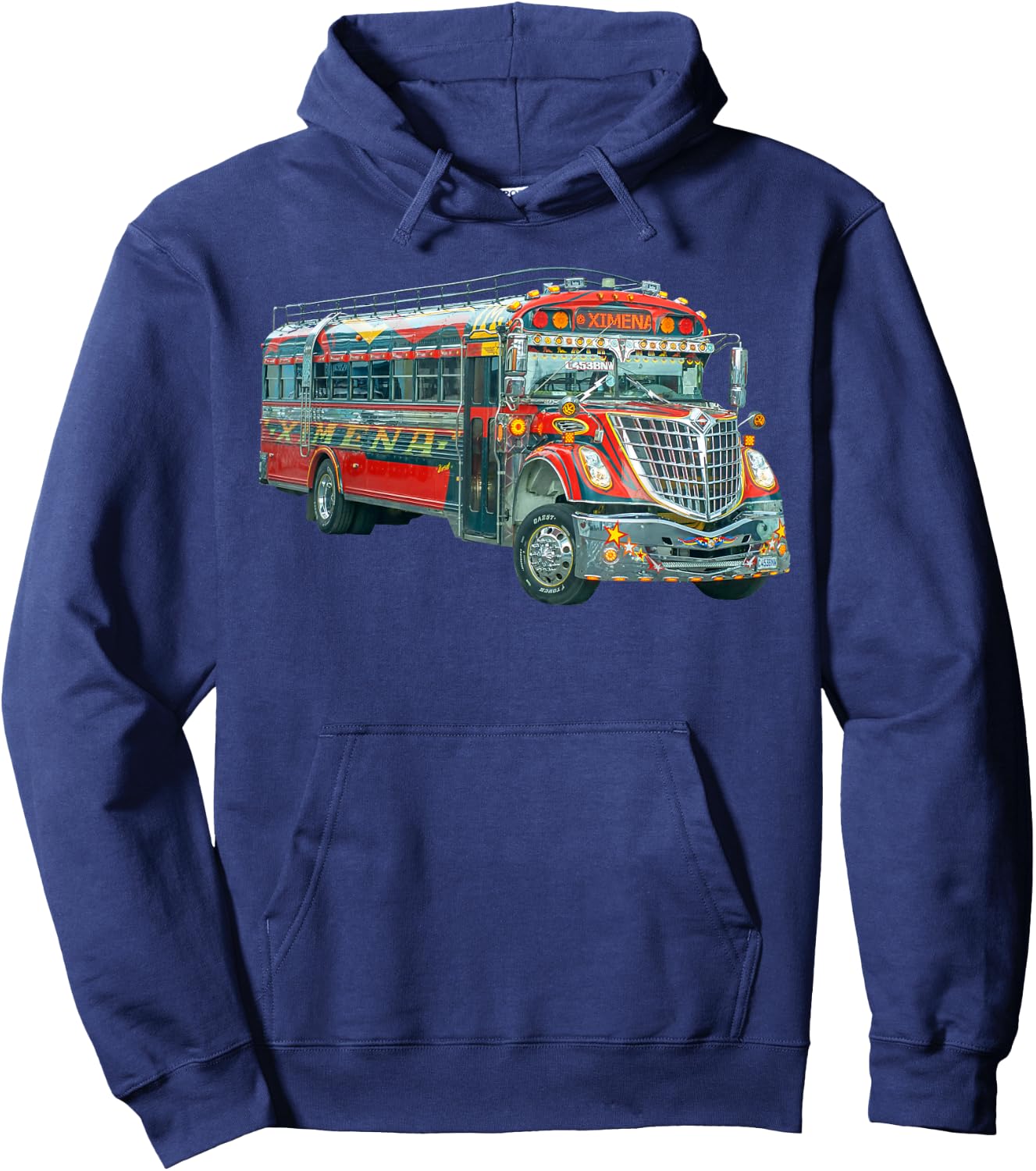 Chicken Bus Guatemala Chapin Quetzal Antigua Tikal Maya 502 Hoodie - Hoodie | Navy