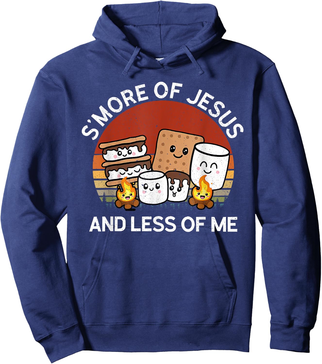 S'more Of Jesus And Less Of Me Hoodie - Hoodie | Navy