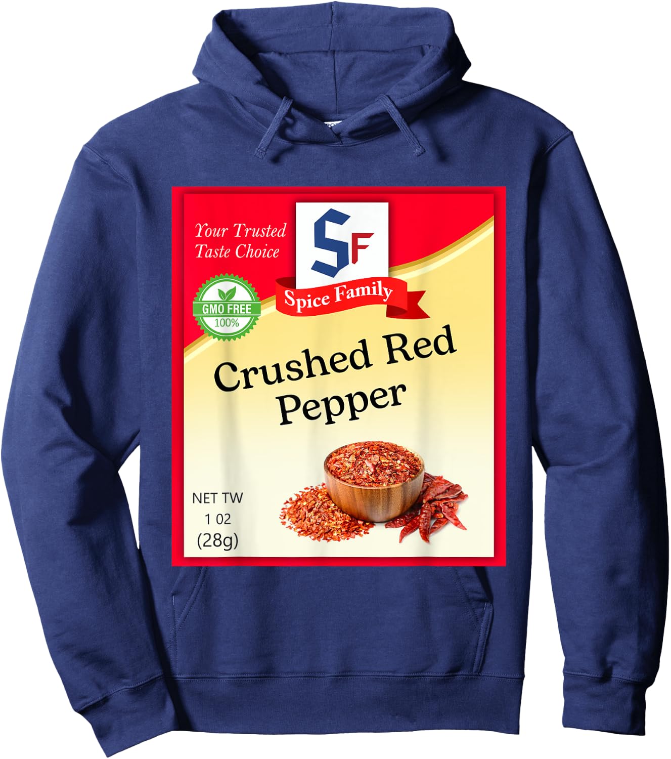 Crushed Red Pepper Condiment Costume Holiday Spice Costumes Hoodie - Hoodie | Navy
