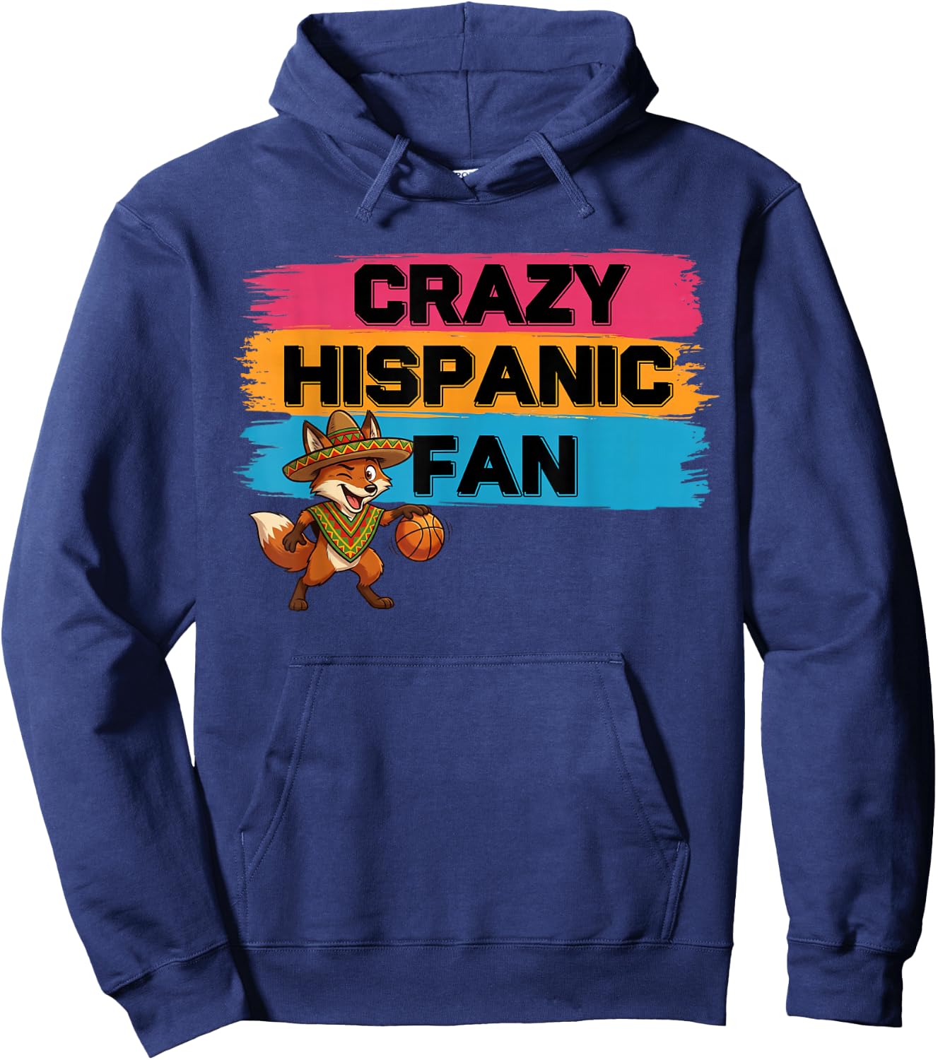 Funny Crazy Hispanic Fan Design Latino Sports Hoodie - Hoodie | Navy