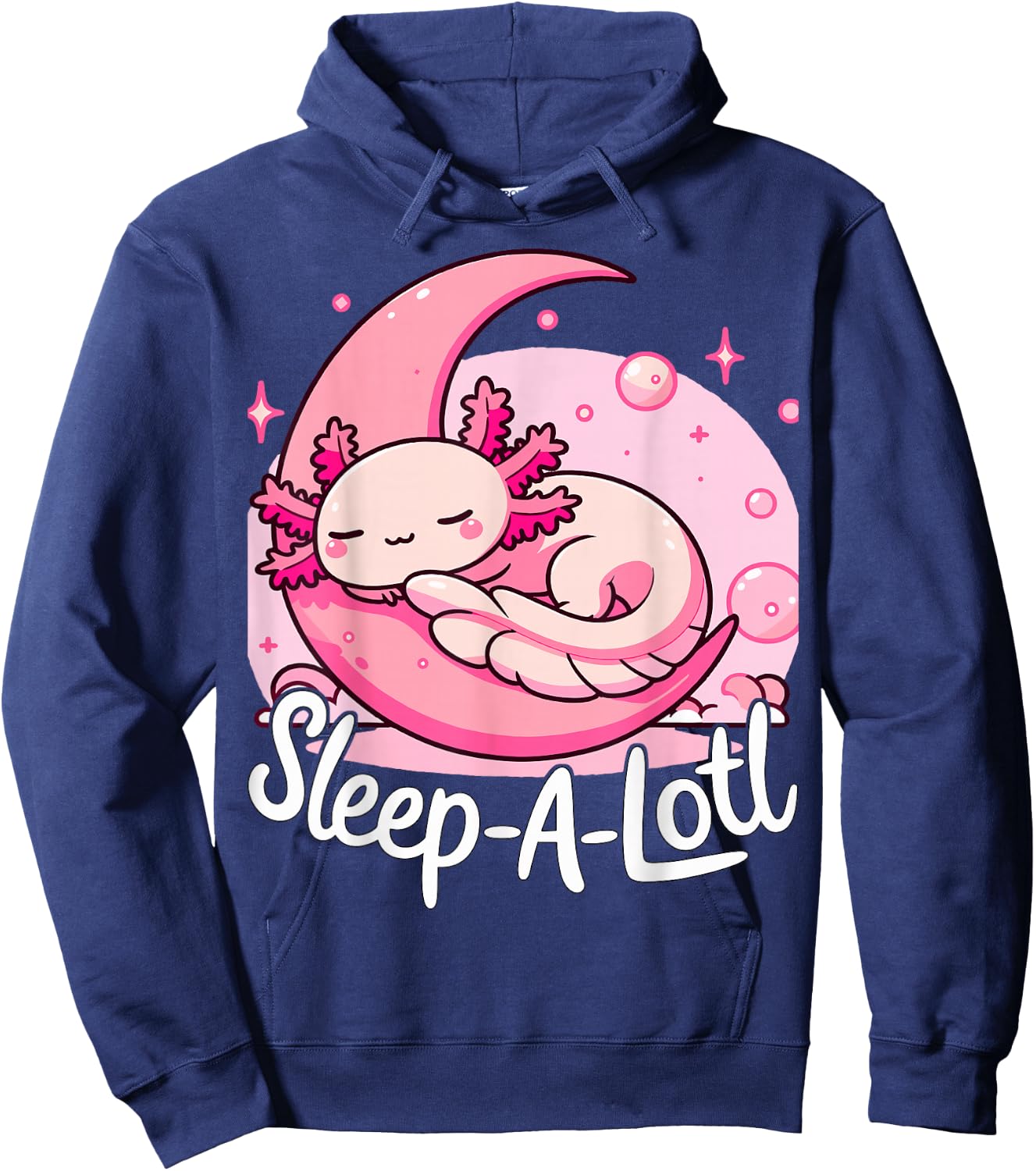 Sleep-A-Lotl Axoltol Sleaping Hoodie - Hoodie | Navy
