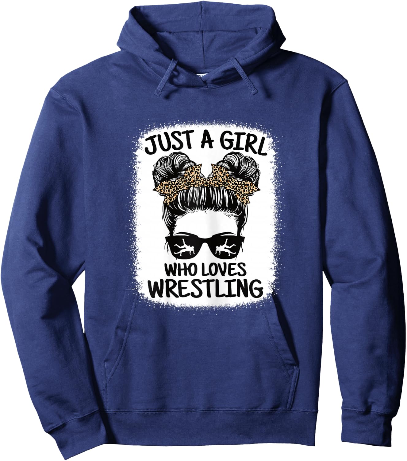 Just A Girl Who Loves Wrestling Funny Wrestle Lover Wrestler Hoodie - Hoodie | Navy