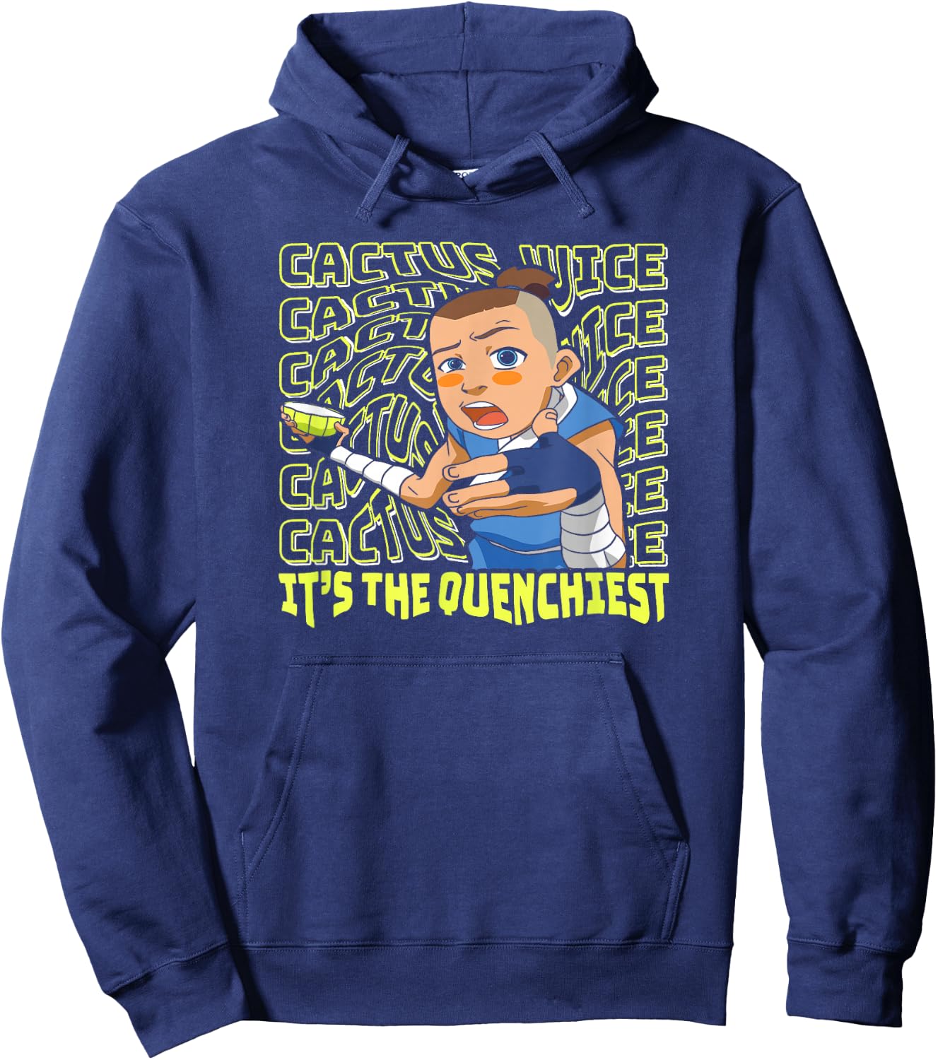 Avatar: The Last Airbender Sokka Cactus Juice Word Stack Hoodie - Hoodie | Navy