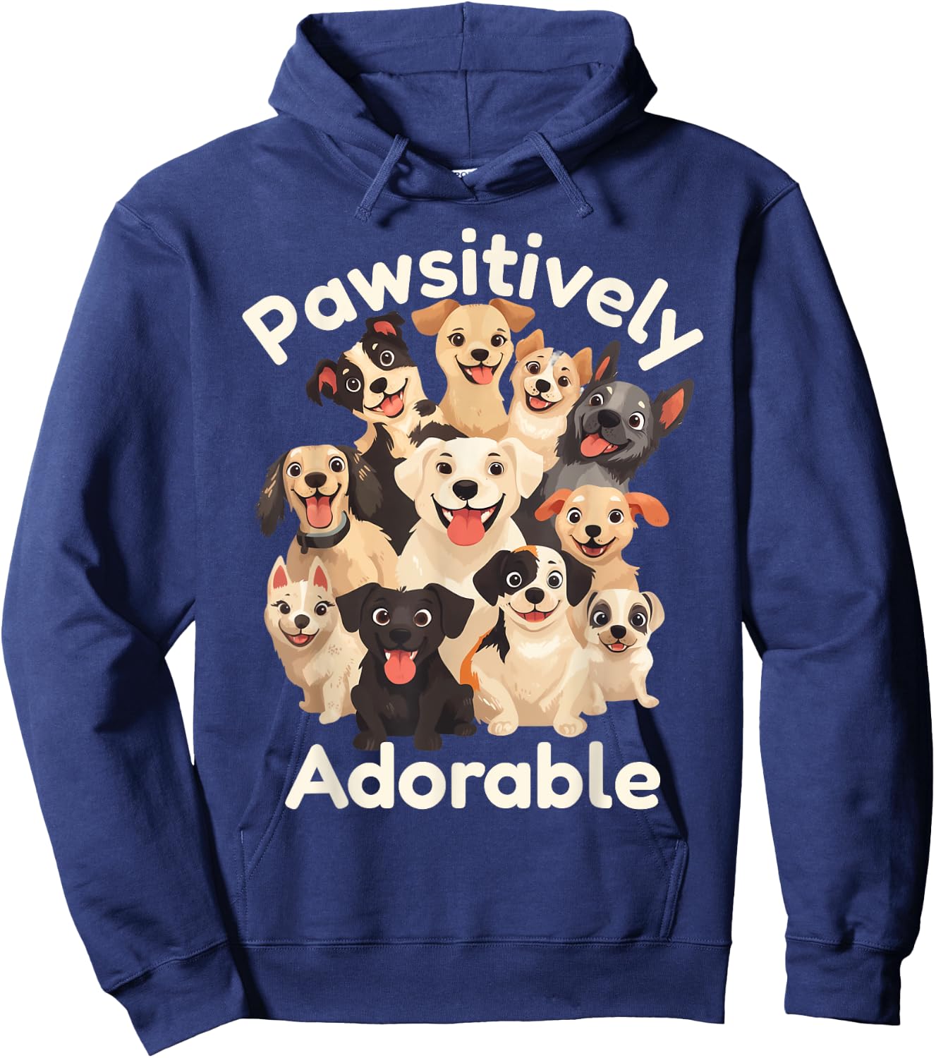 Pawsitively Adorable Cute Dog Lover Puppy Dog Mum or Dad Hoodie - Hoodie | Navy