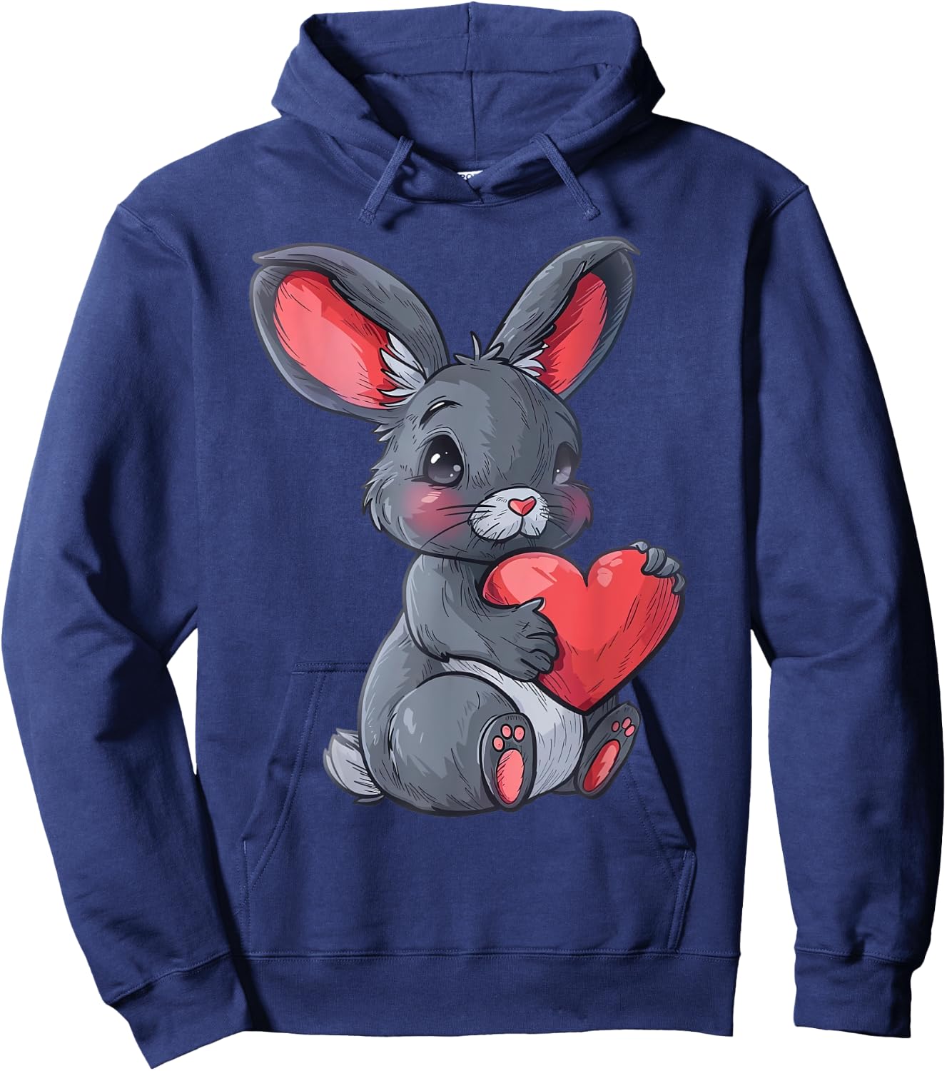 Niedlicher Hase Mit Herz Liebevolles Design Hoodie - Hoodie | Navy
