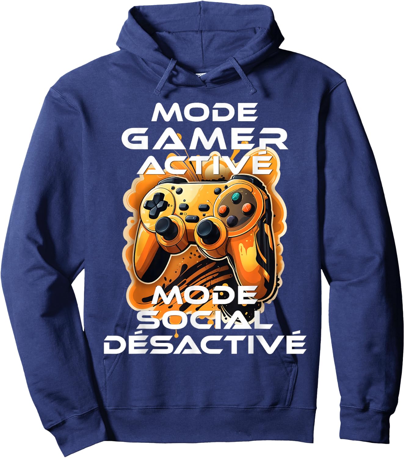 Gamer geek addicted video games teen console gaming humorous , Black, S Hoodie - Hoodie | Navy