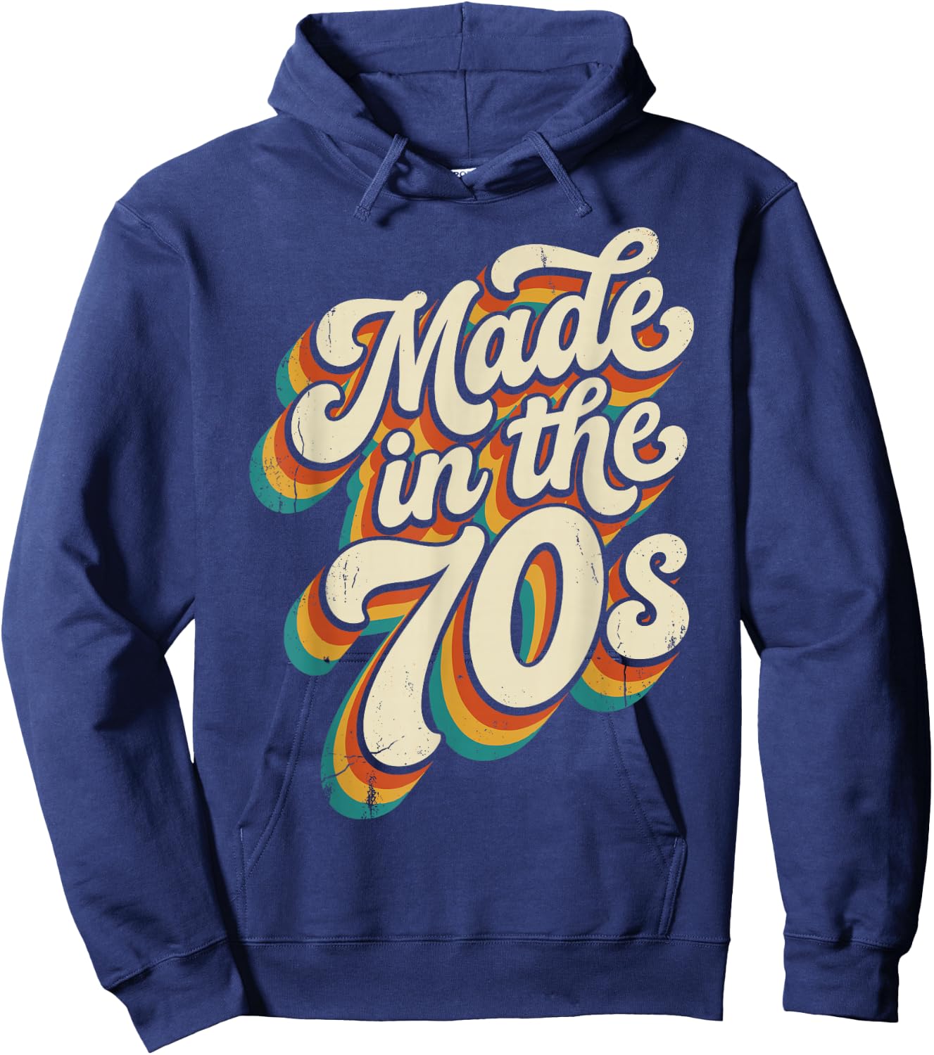 Made in The 70s Disco Party Costume Hoodie - Hoodie | Navy
