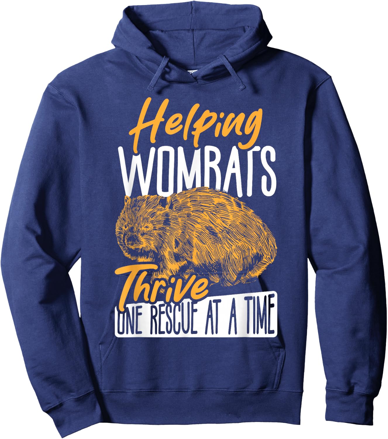 Helping Wombats Thrive, One Rescue at a Time Wombat Rescue Hoodie - Hoodie | Navy