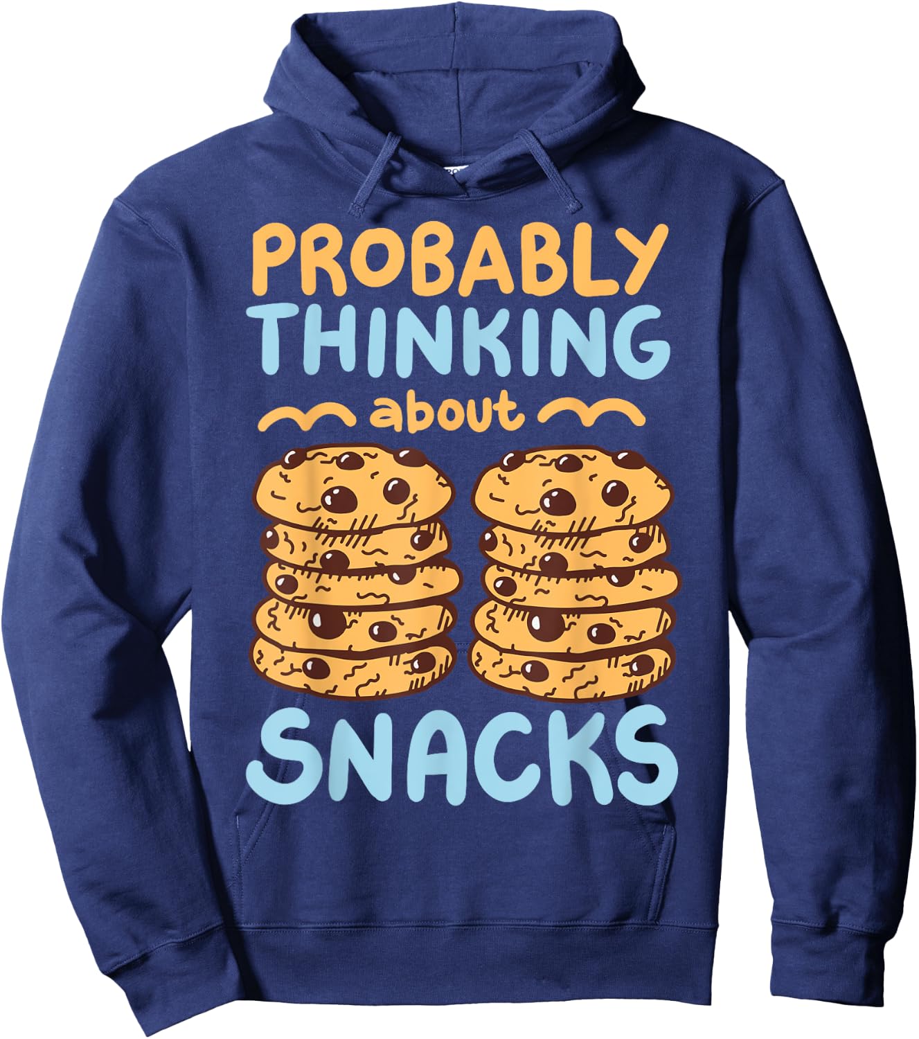 Probably Thinking About Snacks Hoodie - Hoodie | Navy