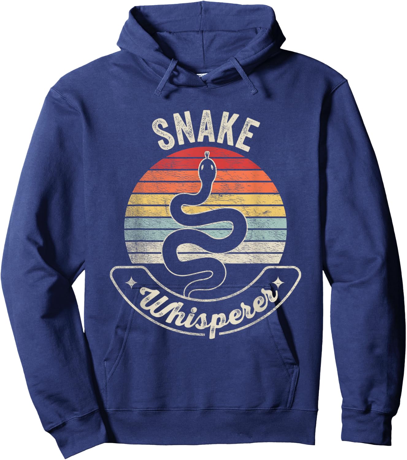 Retro Vintage Snake Whisperer Snake Lover Funny Snake Hoodie - Hoodie | Navy