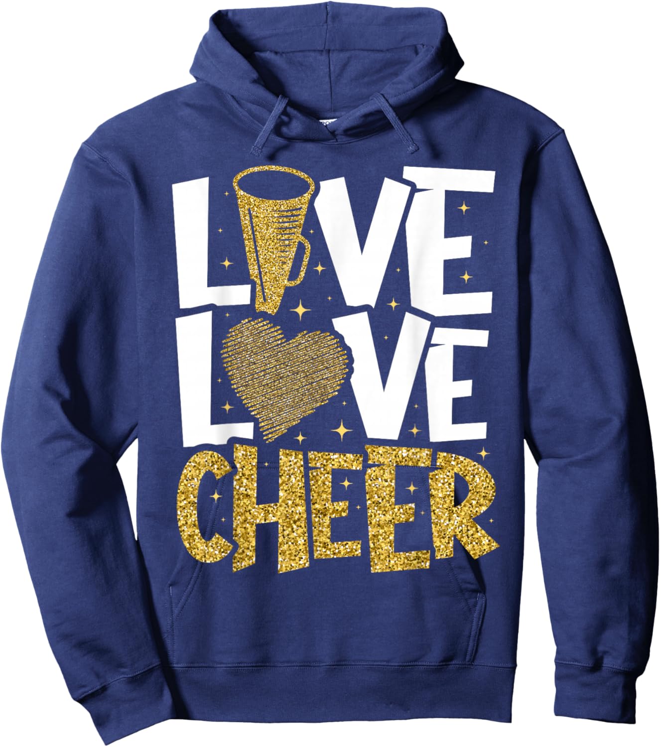 Live Love Cheer Girl Cheerleading Cheerleader Women Cheer Hoodie - Hoodie | Navy
