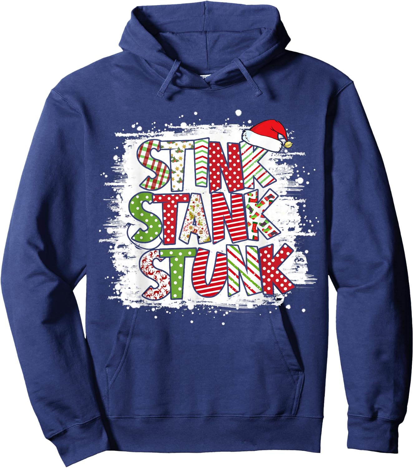 Christmas 2025 Stink Stank Stunk Family Matching Xmas Hoodie - Hoodie | Navy