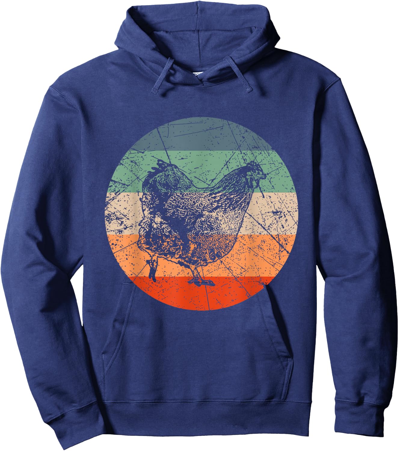 Retro Huhn-Silhouette – Farmer Vintage Orpington Hoodie - Hoodie | Navy