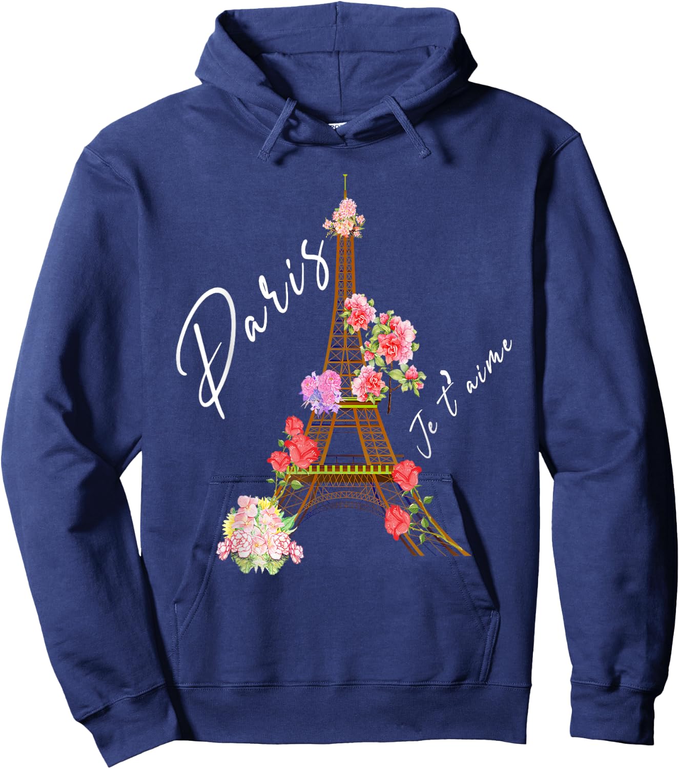 I Love Paris - Eiffel Tower France Souvenir Apparel Hoodie - Hoodie | Navy